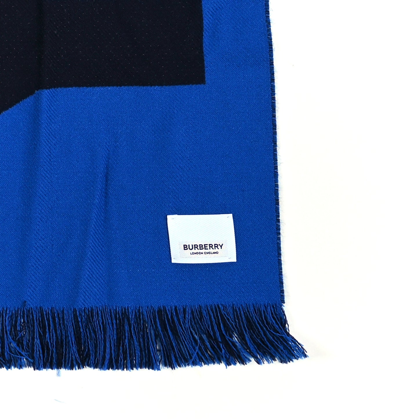 Wool Football Scarf Dark Charcoal Blue