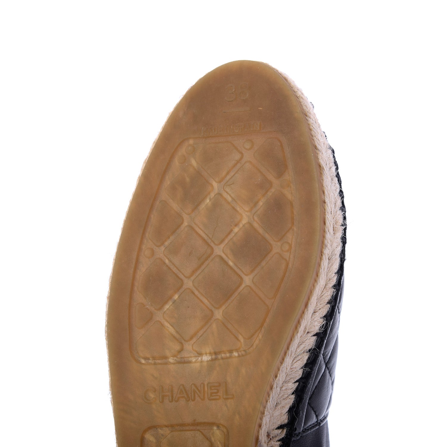 Chanel Lambskin Quilted CC Espadrilles 38 Black 14 of 17