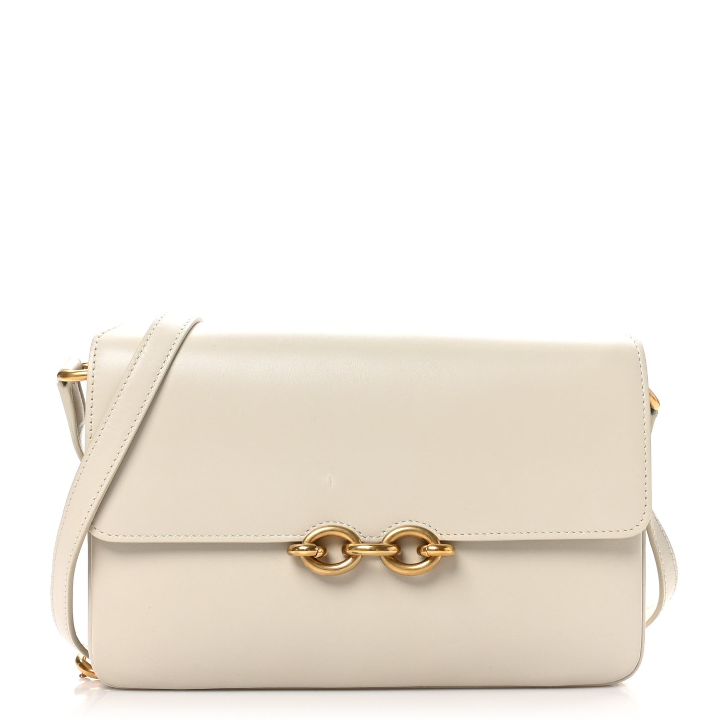 Smooth Calfskin Le Maillon Satchel Crema Soft