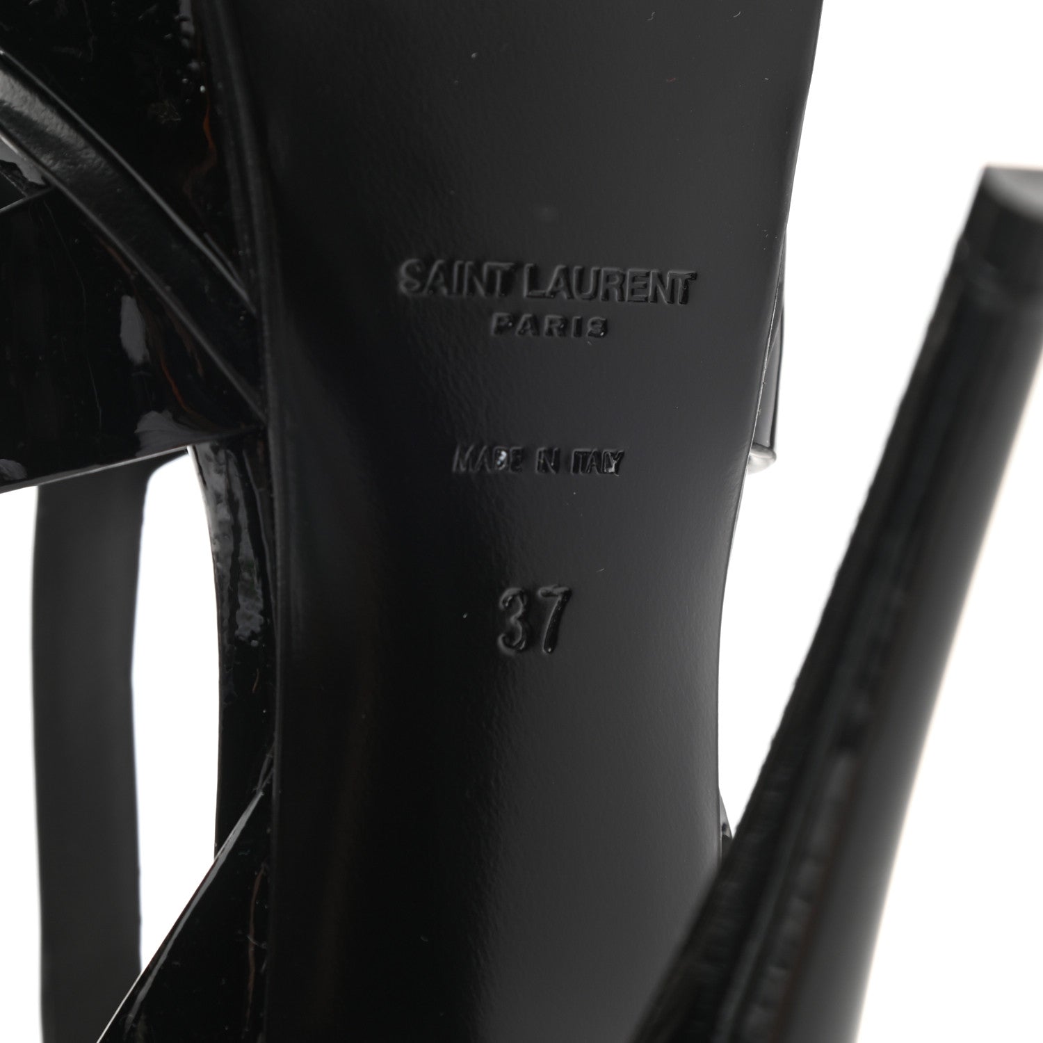 Saint Laurent Patent Tribute 105 Platform Sandals 37 Black 6 of 11