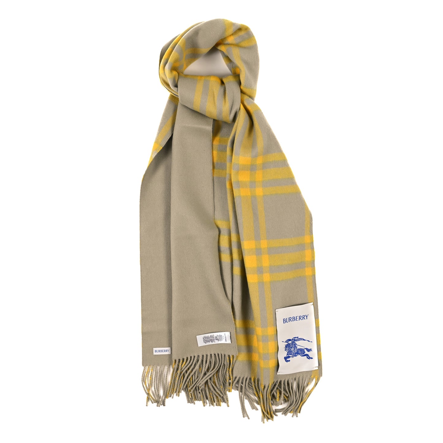Cashmere Giant Check Scarf Hunter