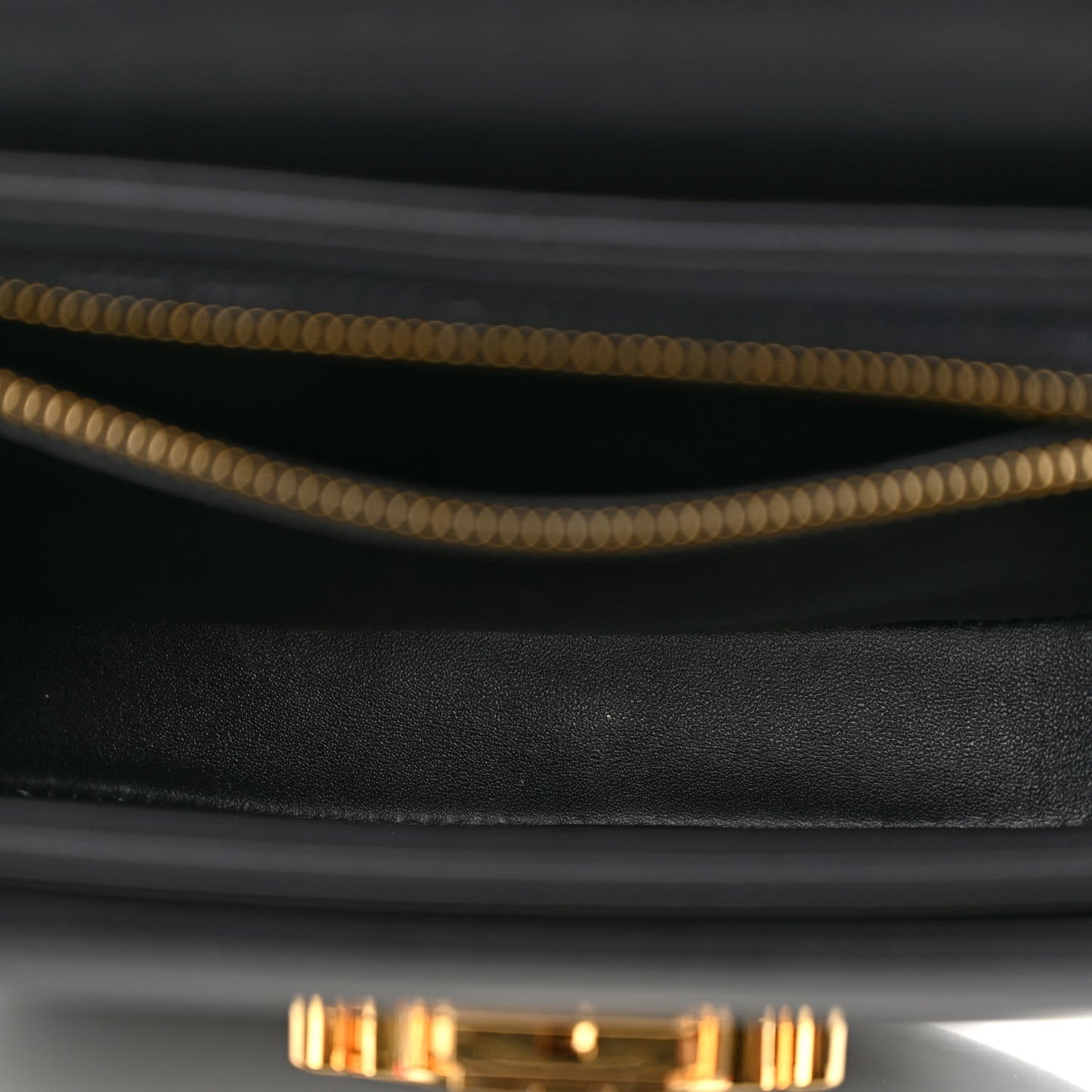 Shiny Calfskin Teen Besace Black