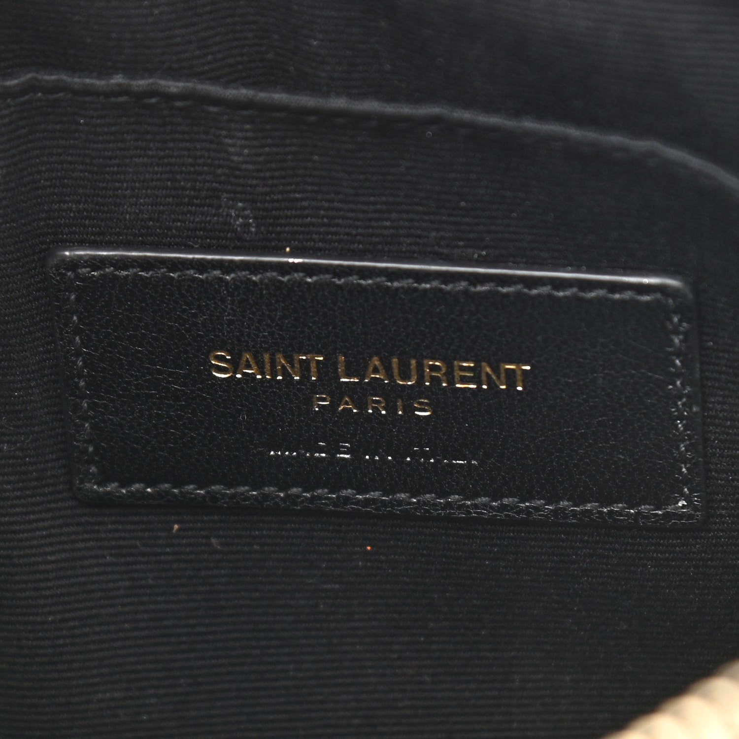 Saint Laurent Calfskin Matelasse Chevron Monogram A5 Wristlet Black 7 of 11