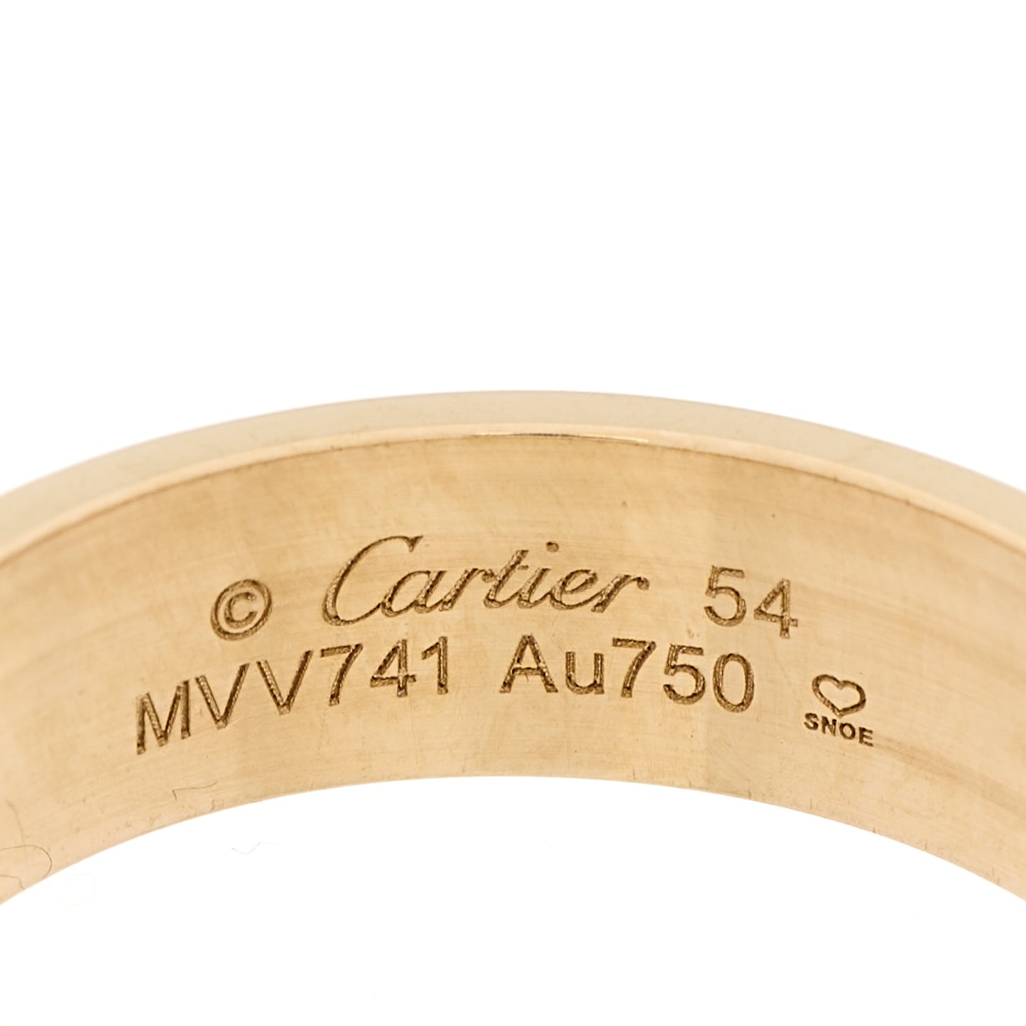 18K Yellow Gold 5.5mm LOVE Ring 54 7