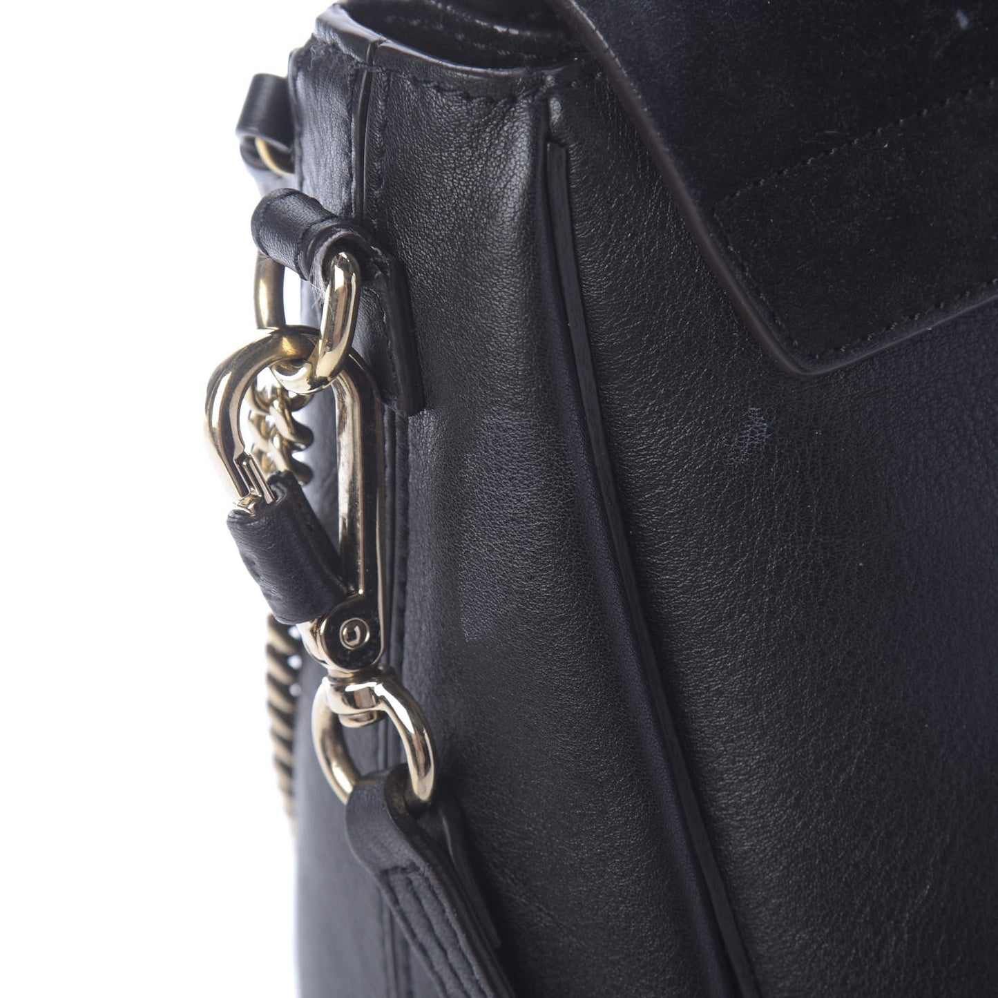 Suede Calfskin Small Faye Backpack Black