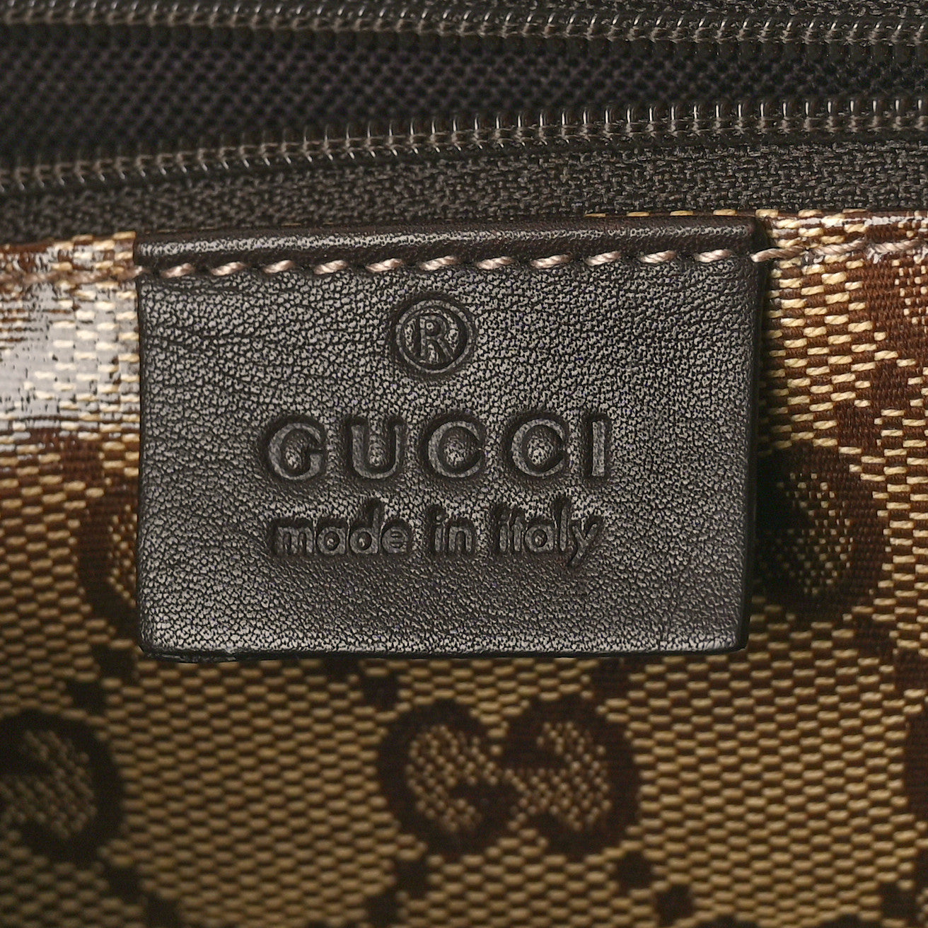 Monogram Medium Abbey Tote Dark Brown