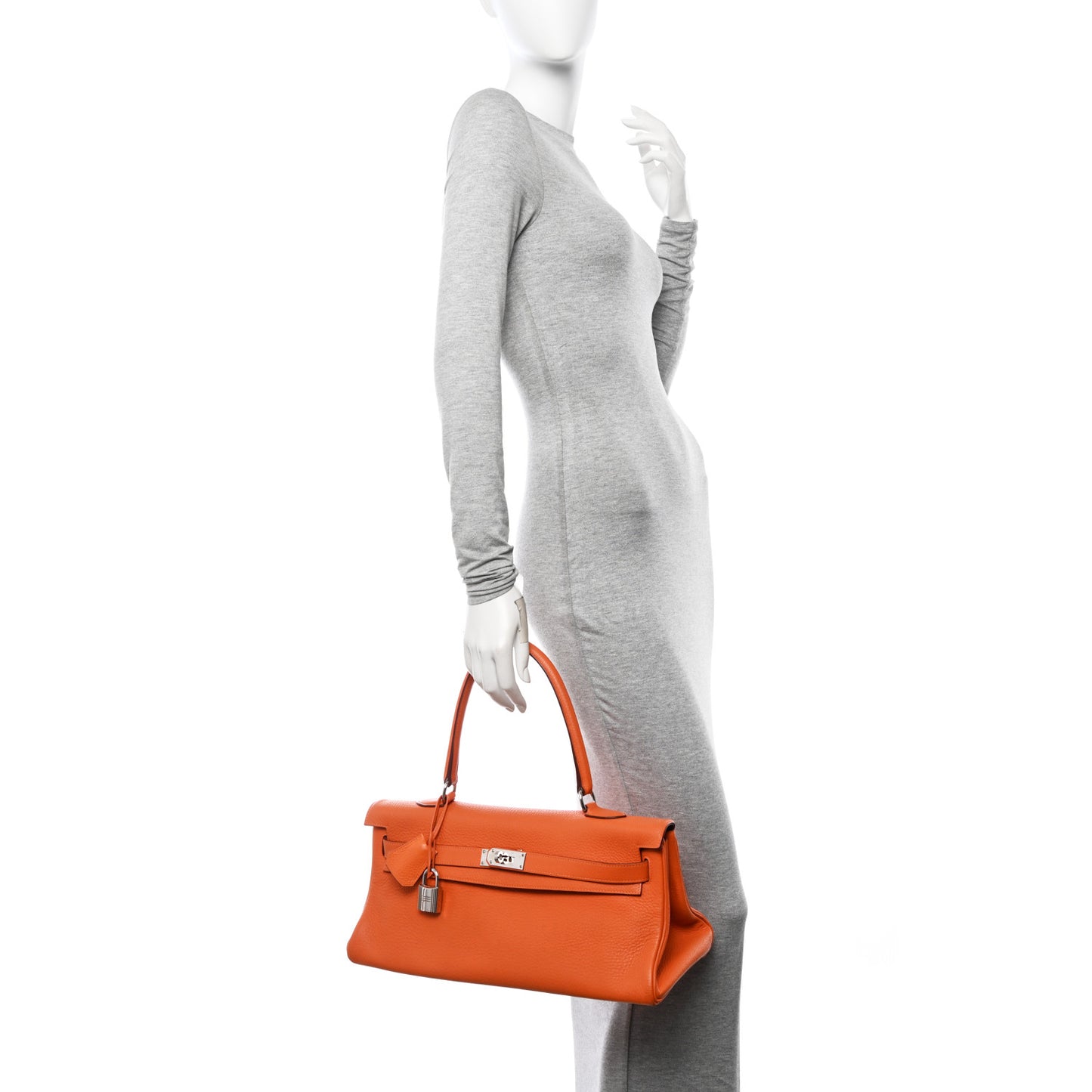 Taurillon Clemence Shoulder Kelly 40 Orange