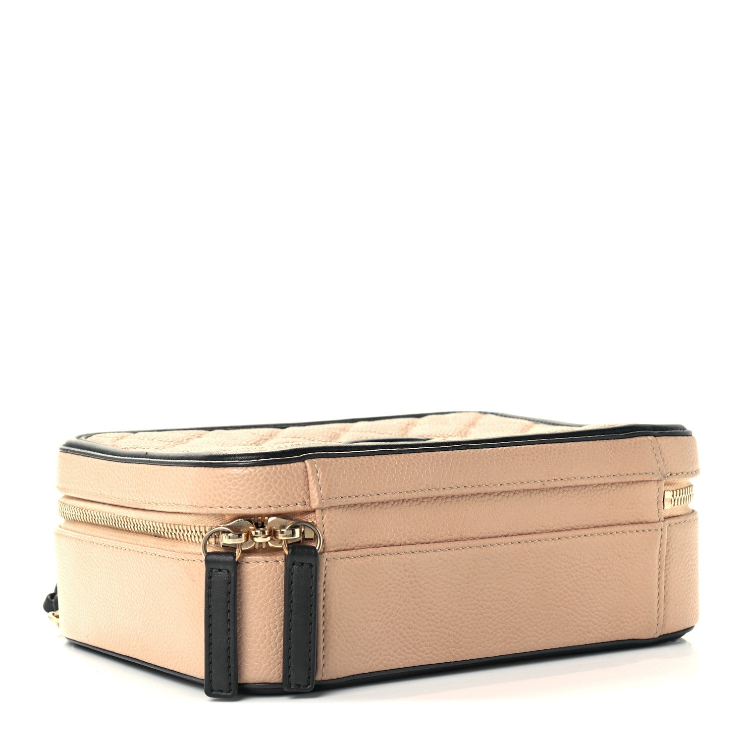 Chanel Caviar Quilted Medium CC Filigree Vanity Case Beige Black 4 of 13