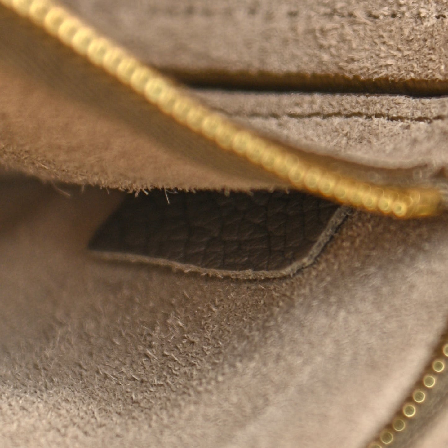 Soft Grained Calfskin Sangle Bucket Bag Taupe