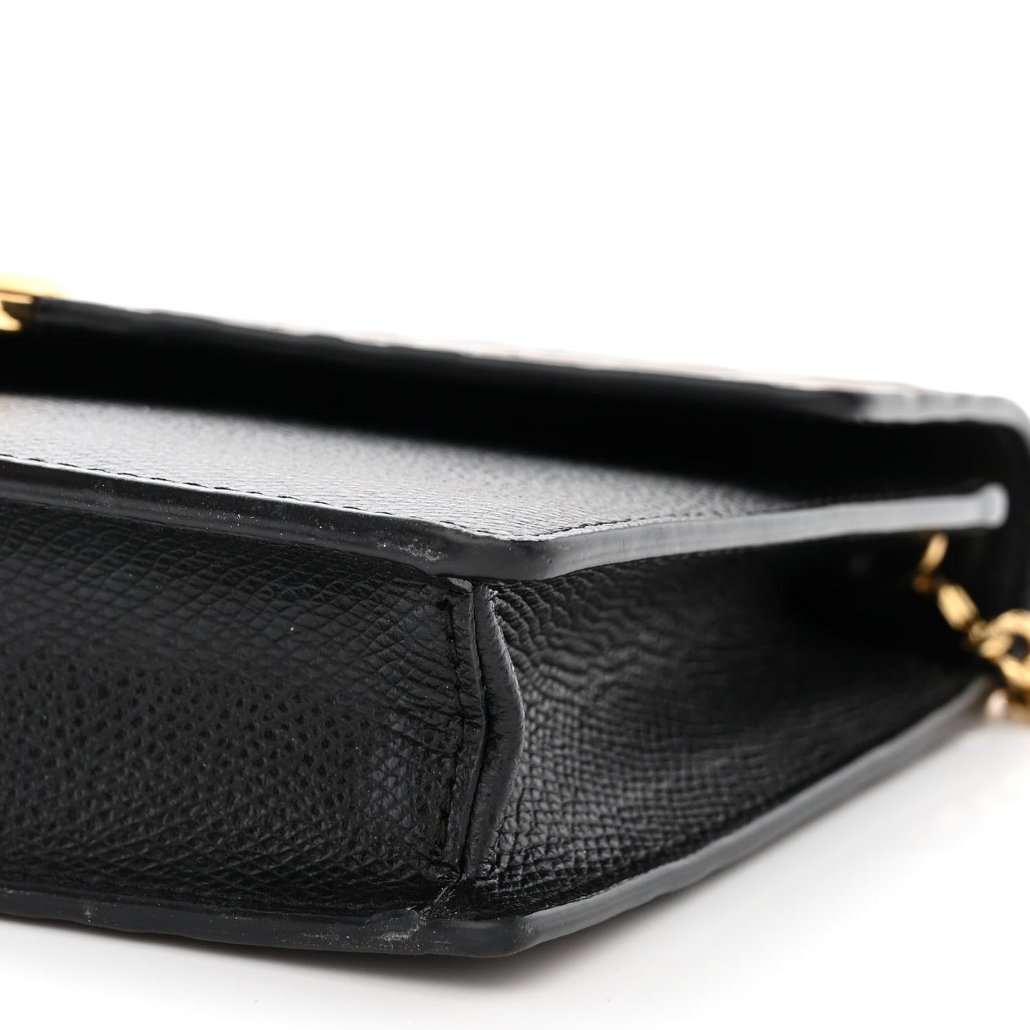 Vitello Cruise F is Fendi Bi-Color FF 1974 Embossed Medium Envelope Wallet On Chain Black Maya