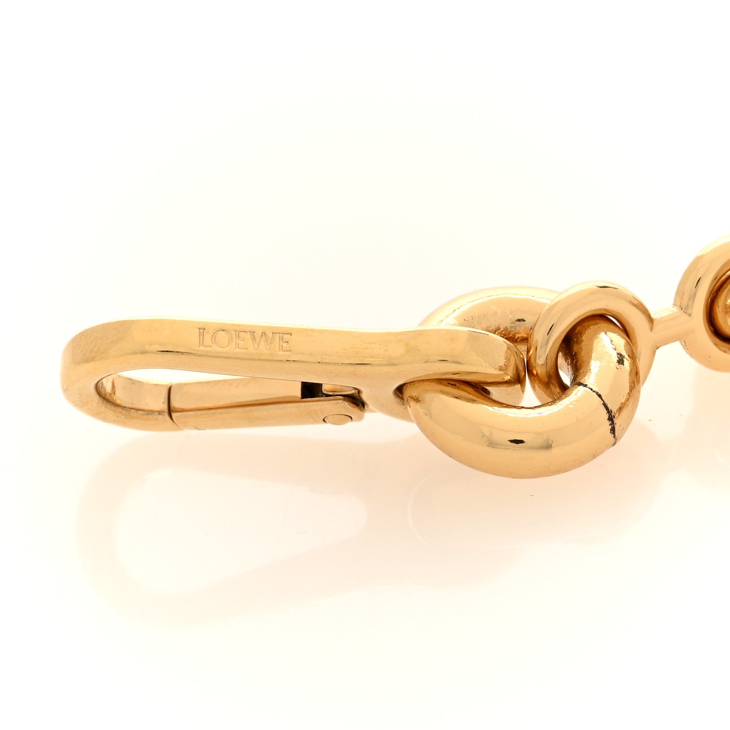 Brass Donut Chain Shoulder Strap Gold
