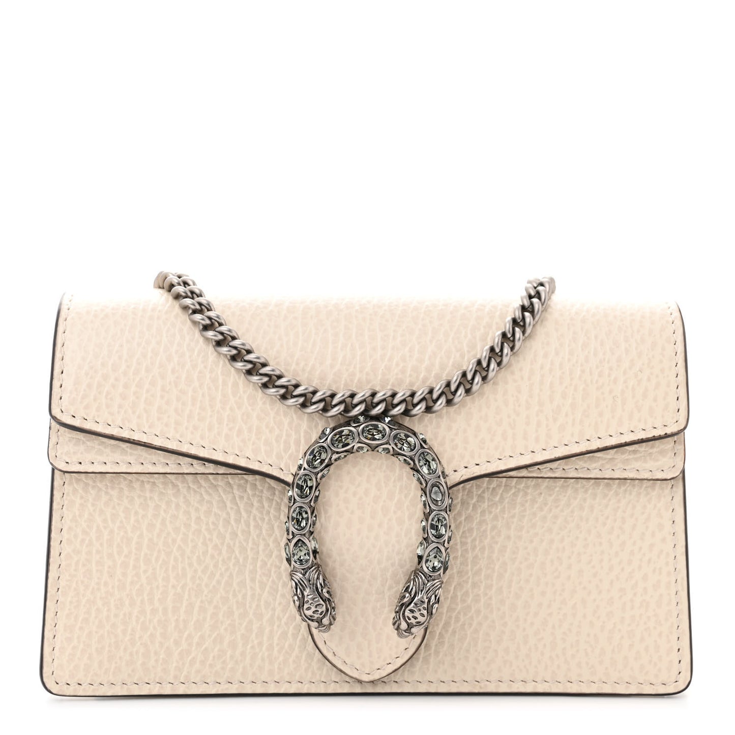 Dollar Calfskin Crystal Super Mini Dionysus Shoulder Bag Mystic White Black Diamond