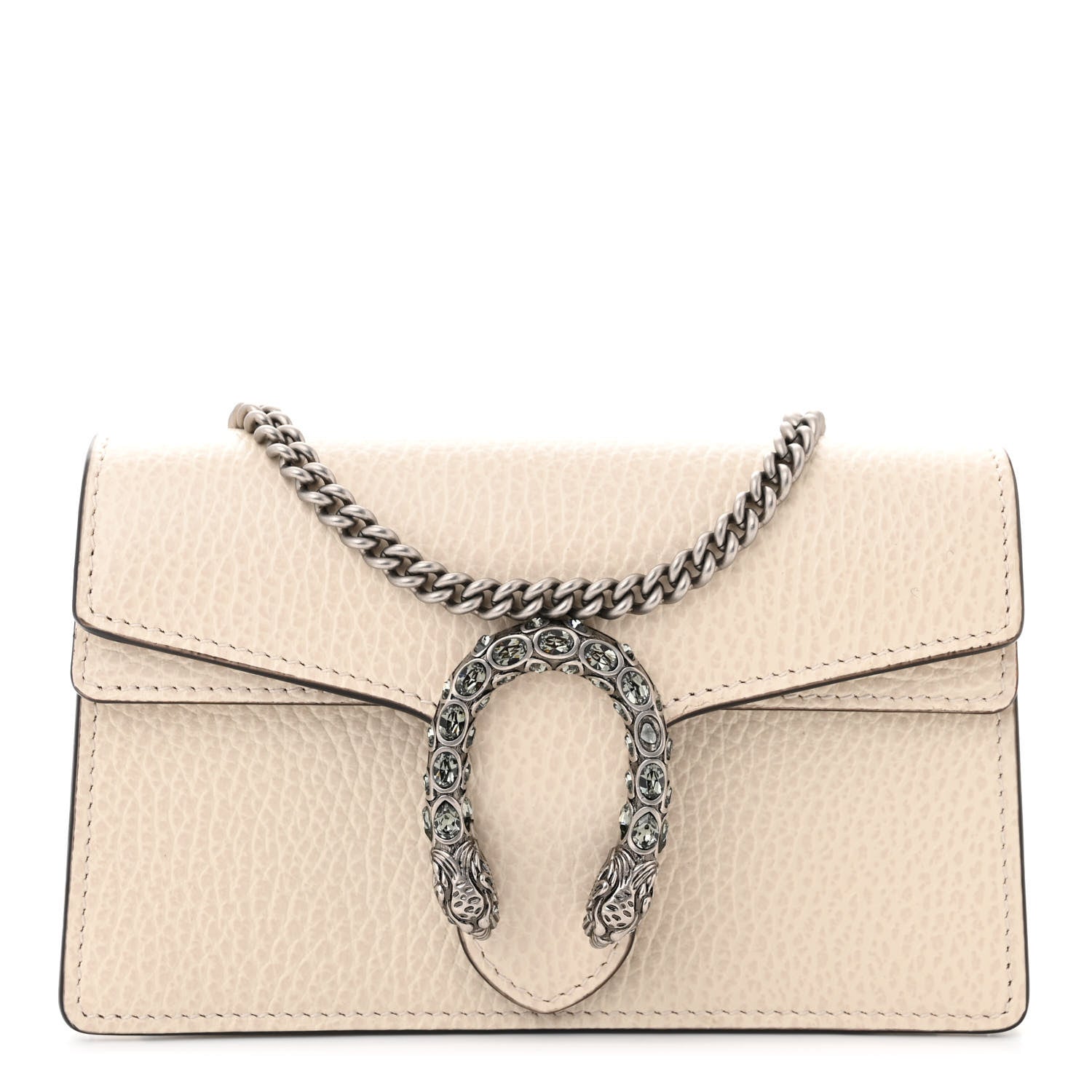 Gucci Dollar Calfskin Crystal Super Mini Dionysus Shoulder Bag Mystic White Black Diamond 1 of 11