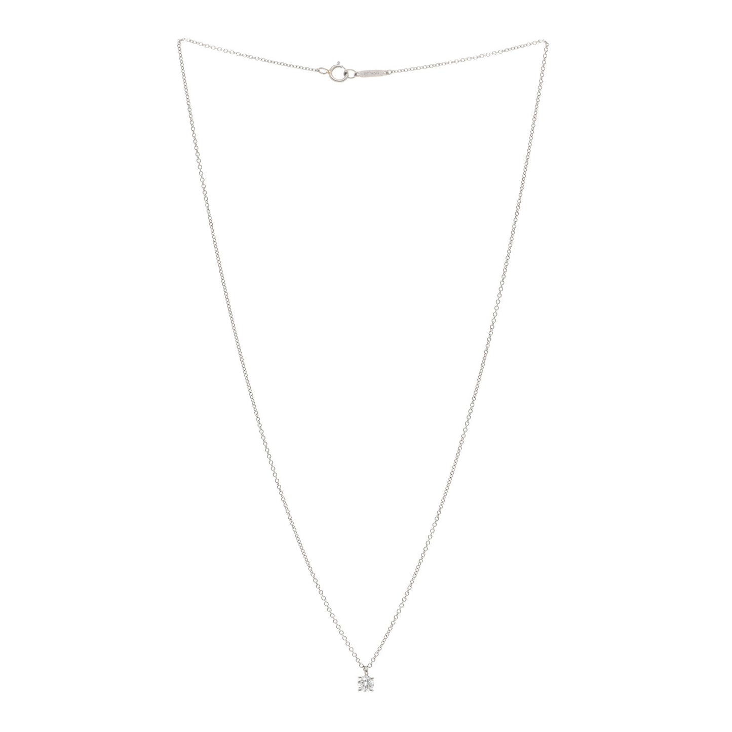 Platinum Diamond .20ct Solitaire Pendant Necklace