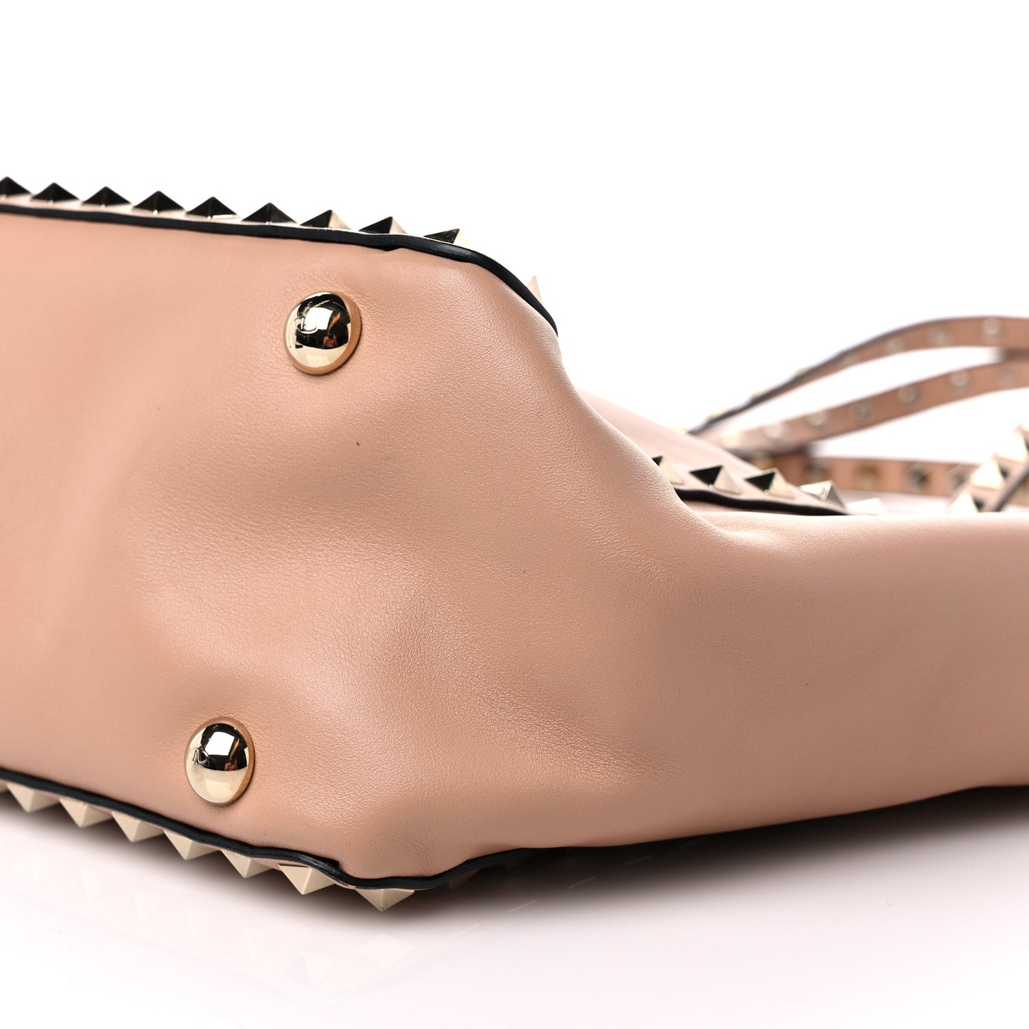 Vitello Small Rockstud Tote Skin Sorbet