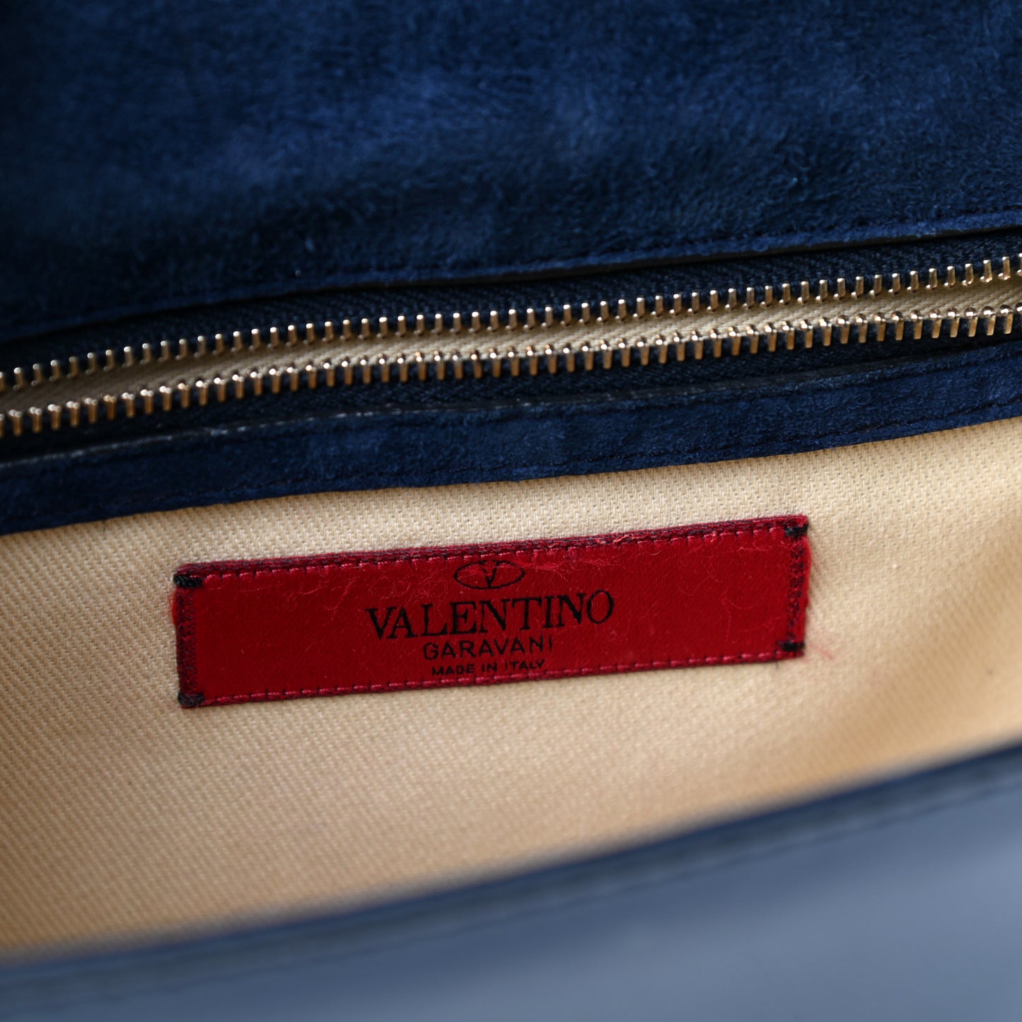 Patent Small Glam Lock Rockstud Flap Marine