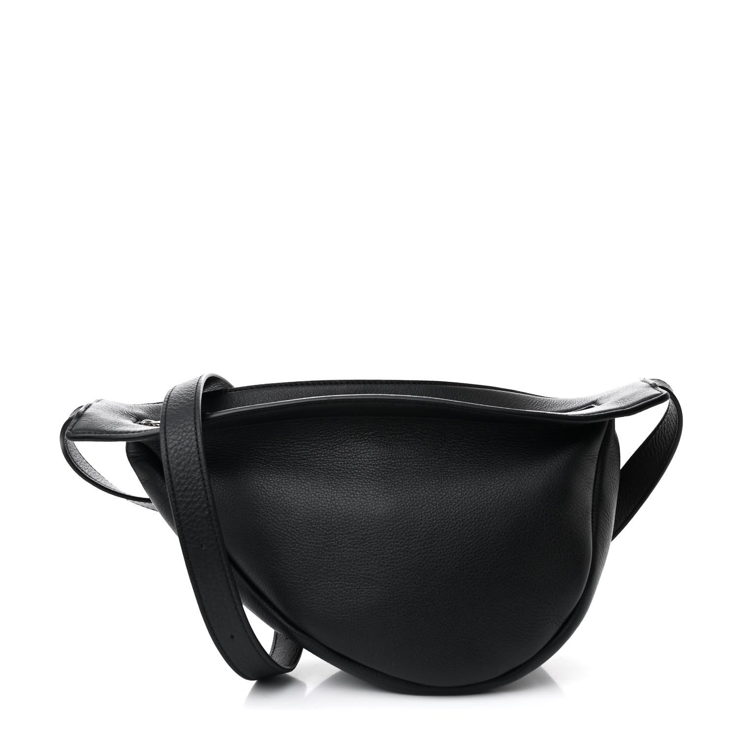 The Row Smooth Calfskin Small Slouchy Banana Bag Black 1709994 