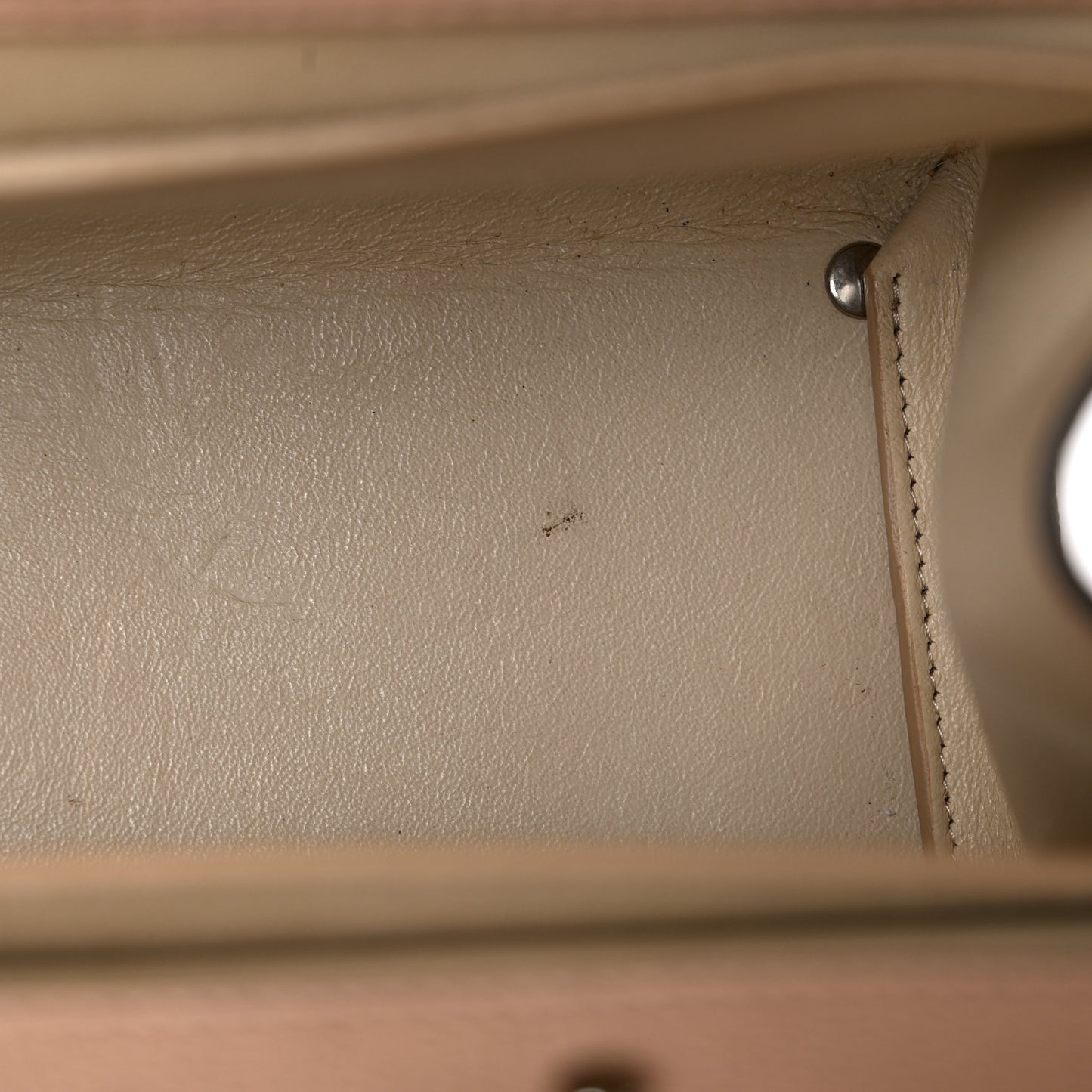 Grained Calfskin Small Horizon Satchel Powder