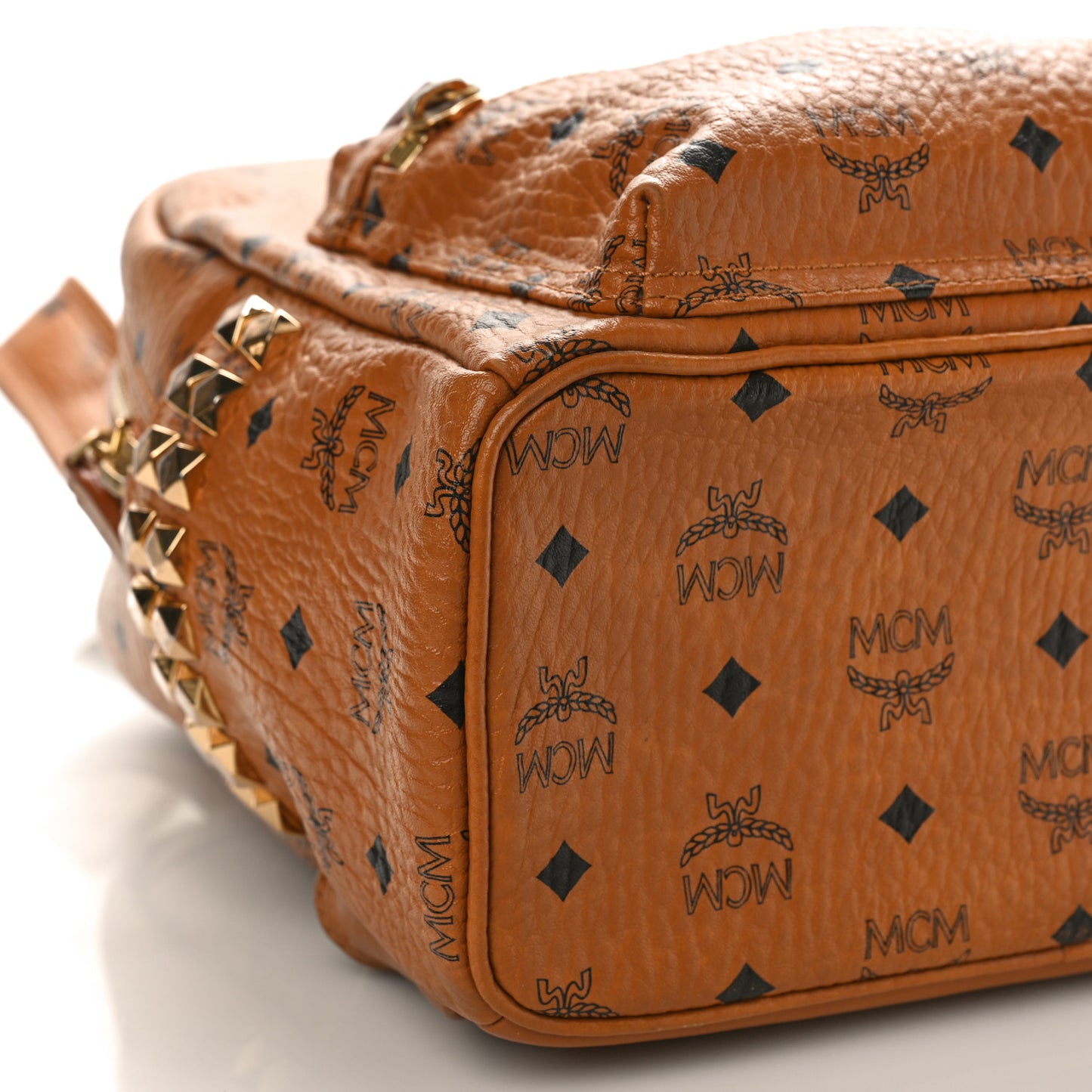 Visetos Small Side Stud Stark Backpack Cognac