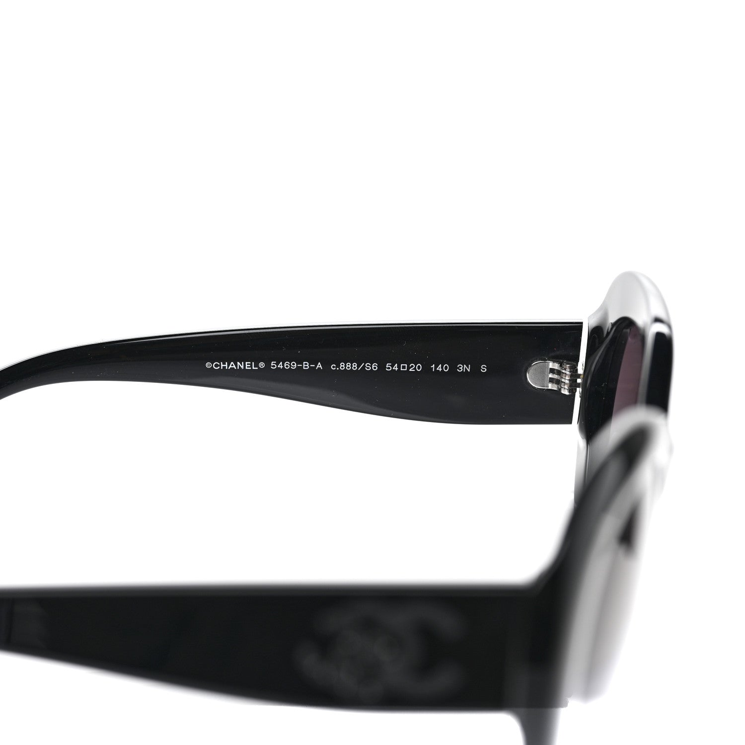 Chanel Acetate Polarized Oval CC Sunglasses 5469-B-A 6 of 6