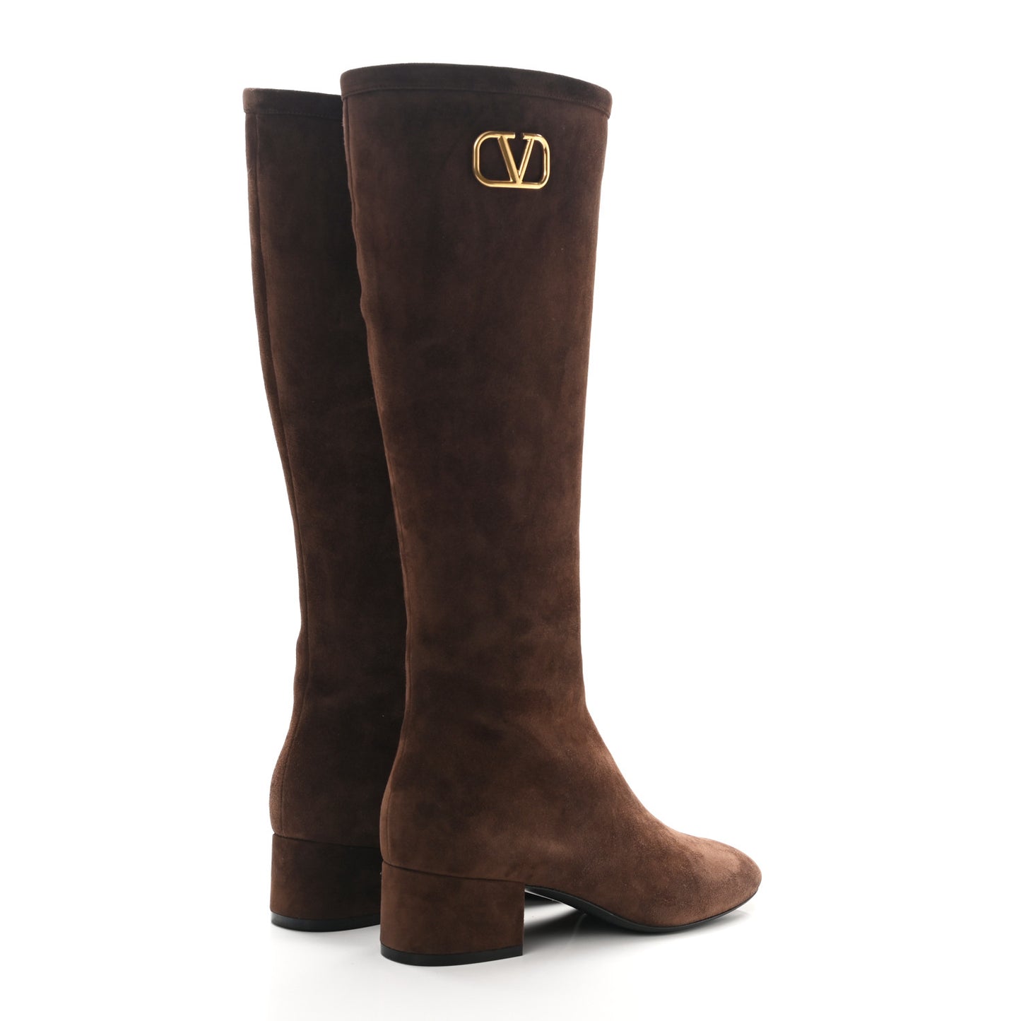 Suede VLogo Knee High 45mm Boots 37 Fondant