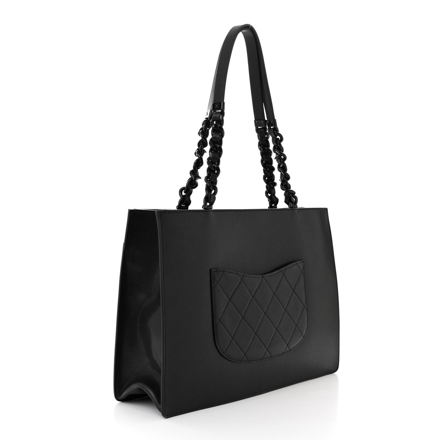 Chanel Caviar Quilted My Everything Large Shopping Tote Black 3 of 10