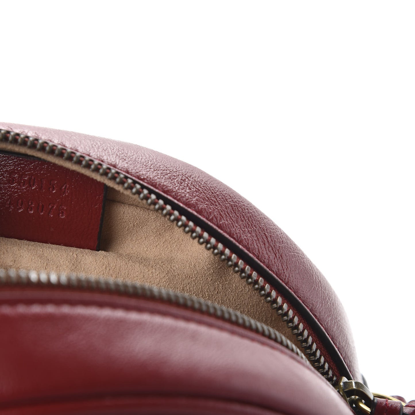 Glazed Calfskin Matelasse Heart Mini GG Marmont Round Shoulder Bag Romantic Cerise