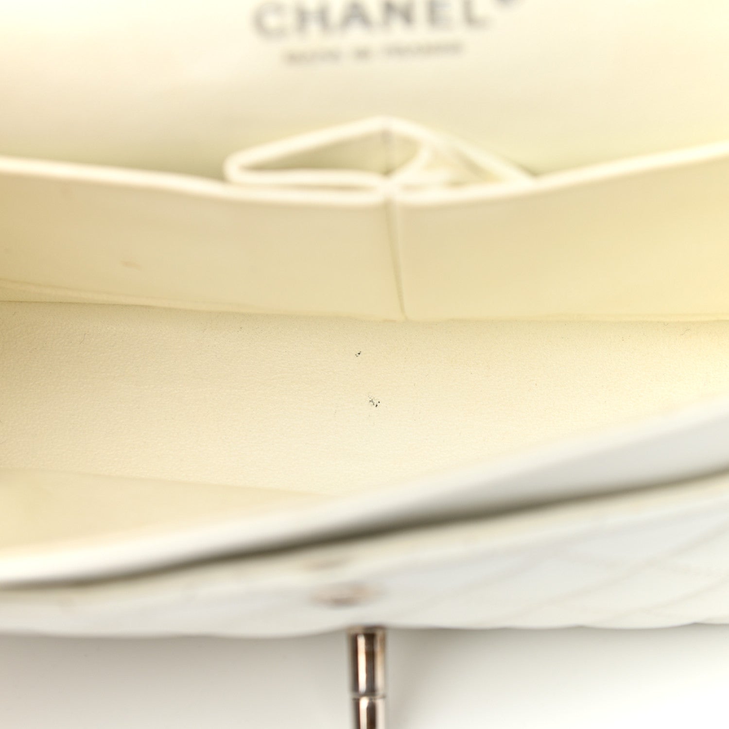 Chanel Caviar Quilted Medium Double Flap White 11 of 13