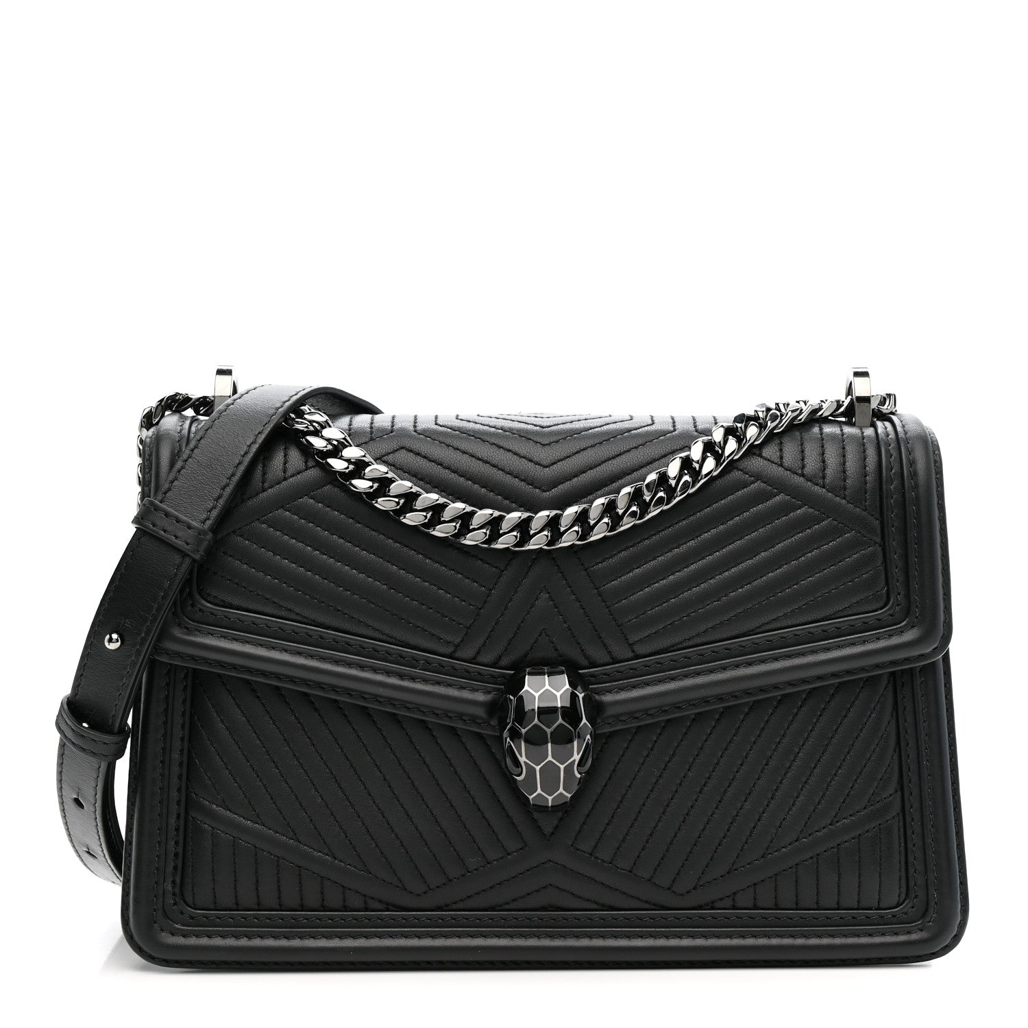 Bulgari Quilted Nappa Smooth Calfskin Serpenti Forever Diamond