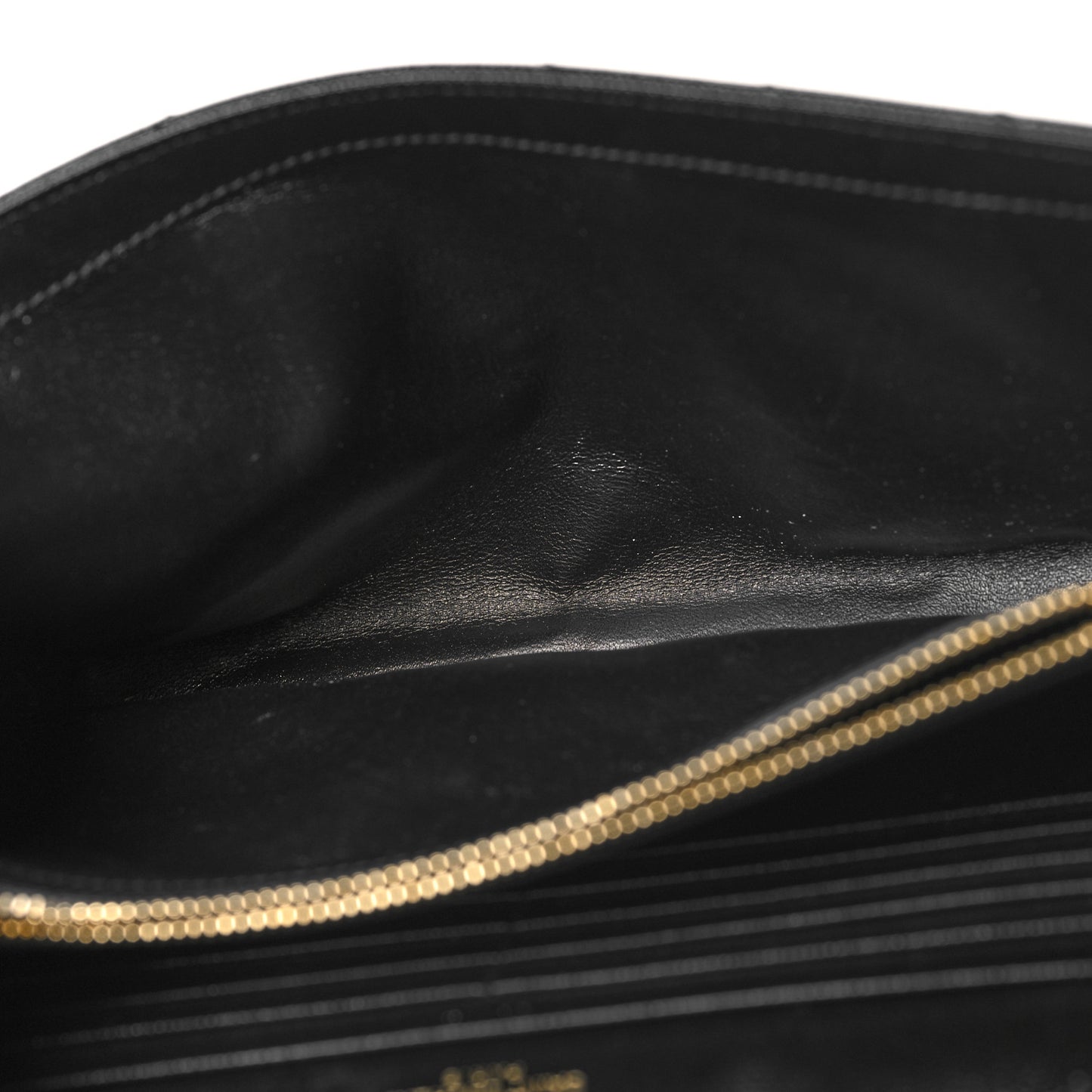 Grain De Poudre Matelasse Chevron Monogram Chain Wallet Black