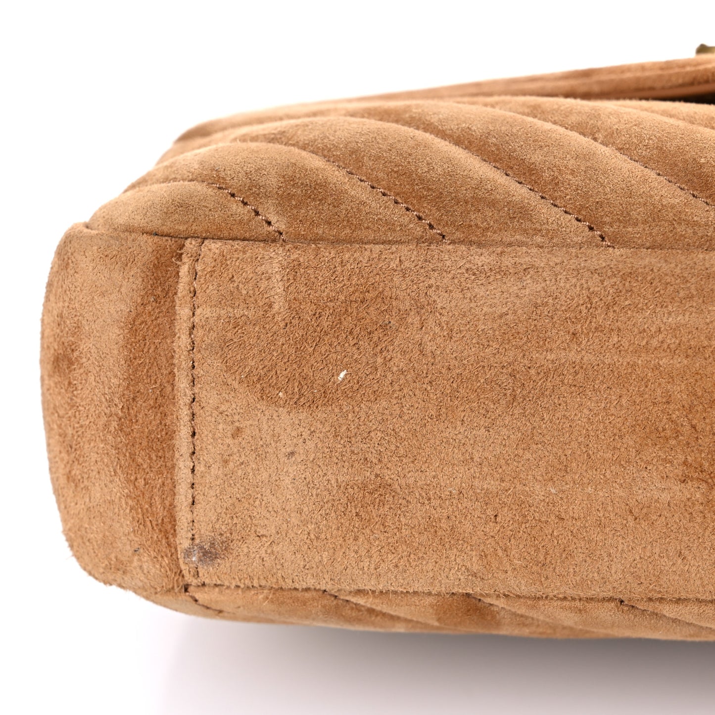 Suede Matelasse Chevron Monogram Medium College Bag Cinnamon