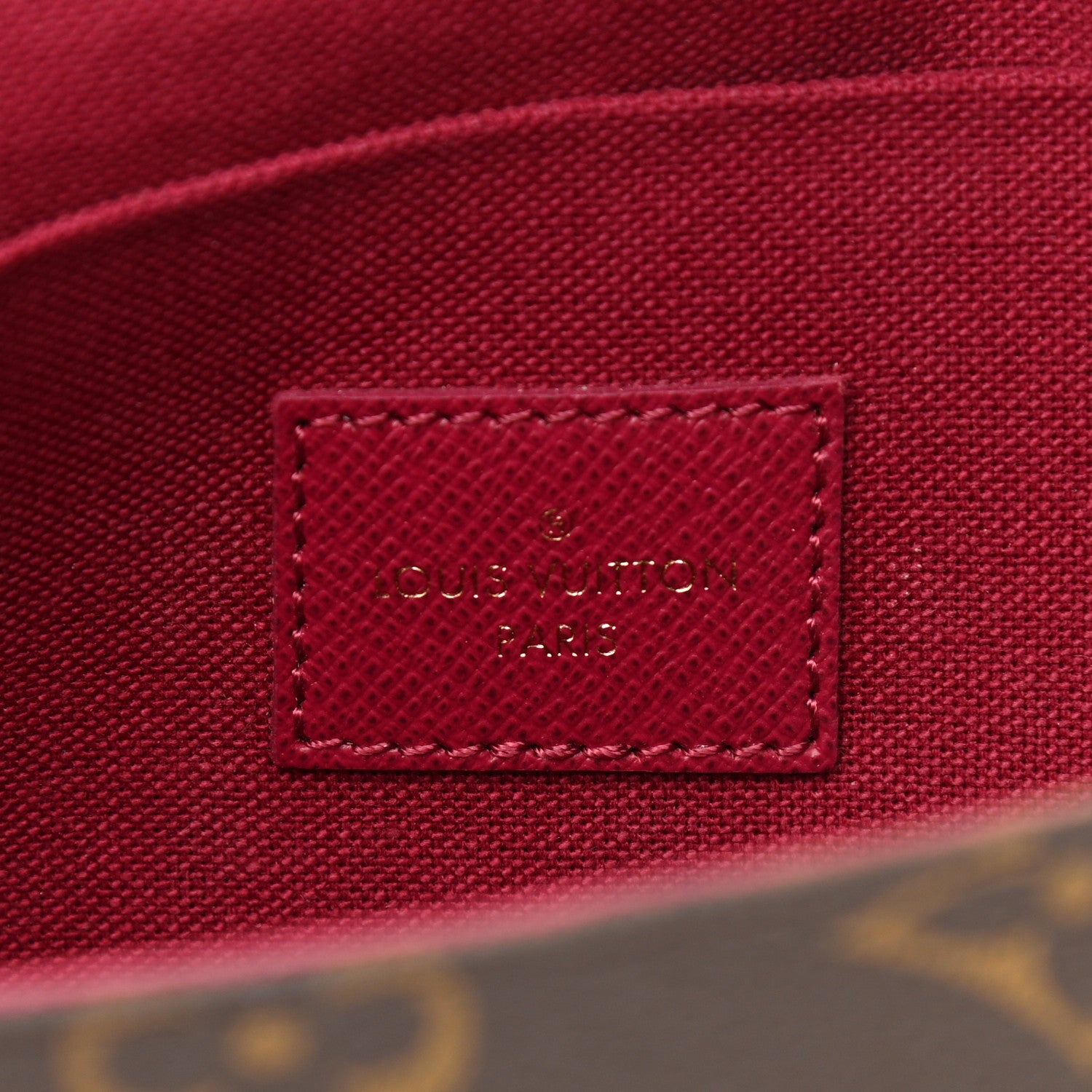 Louis Vuitton Monogram Pochette Felicie Chain Wallet Fuchsia 7 of 16