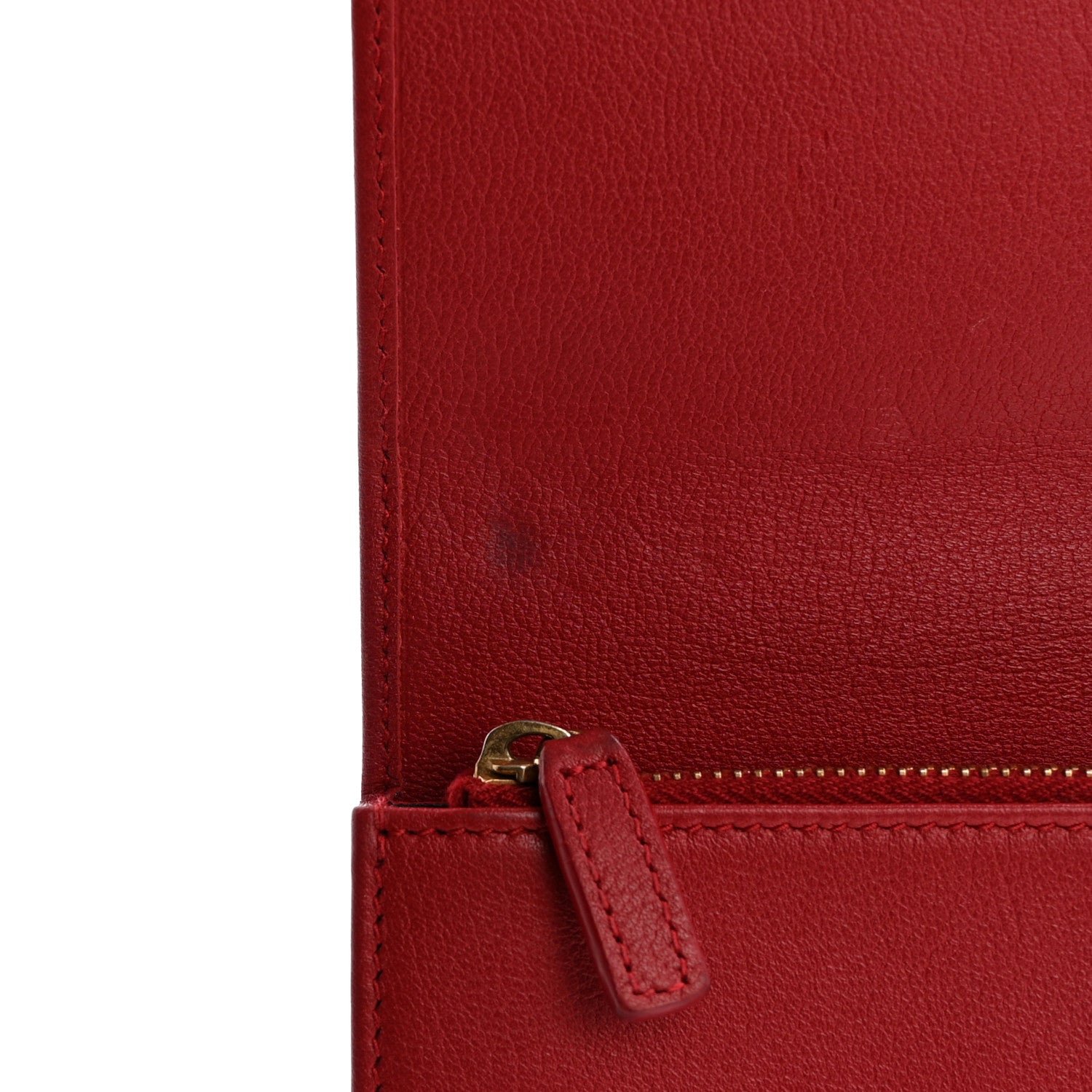 Saint Laurent Goatskin Belle De Jour Flap Wallet Rouge Orient 8 of 12