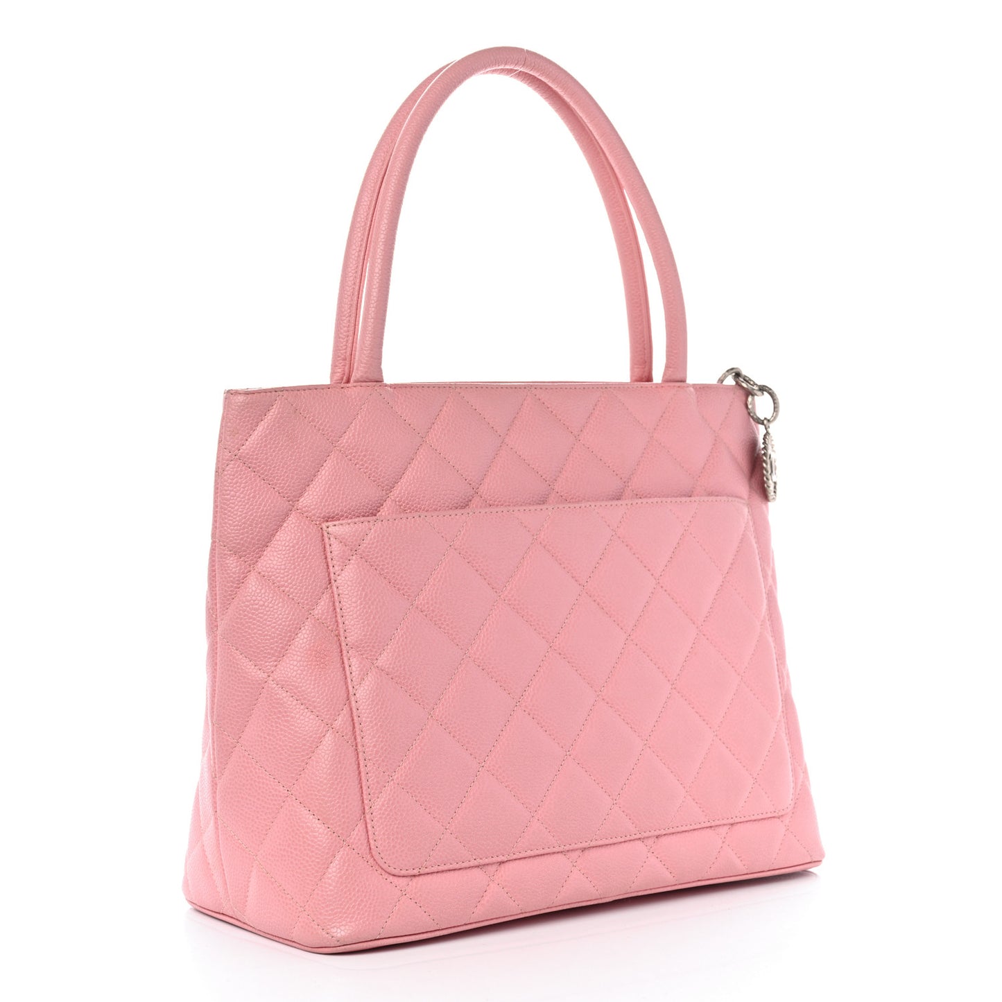 Caviar Quilted Medallion Tote Light Pink