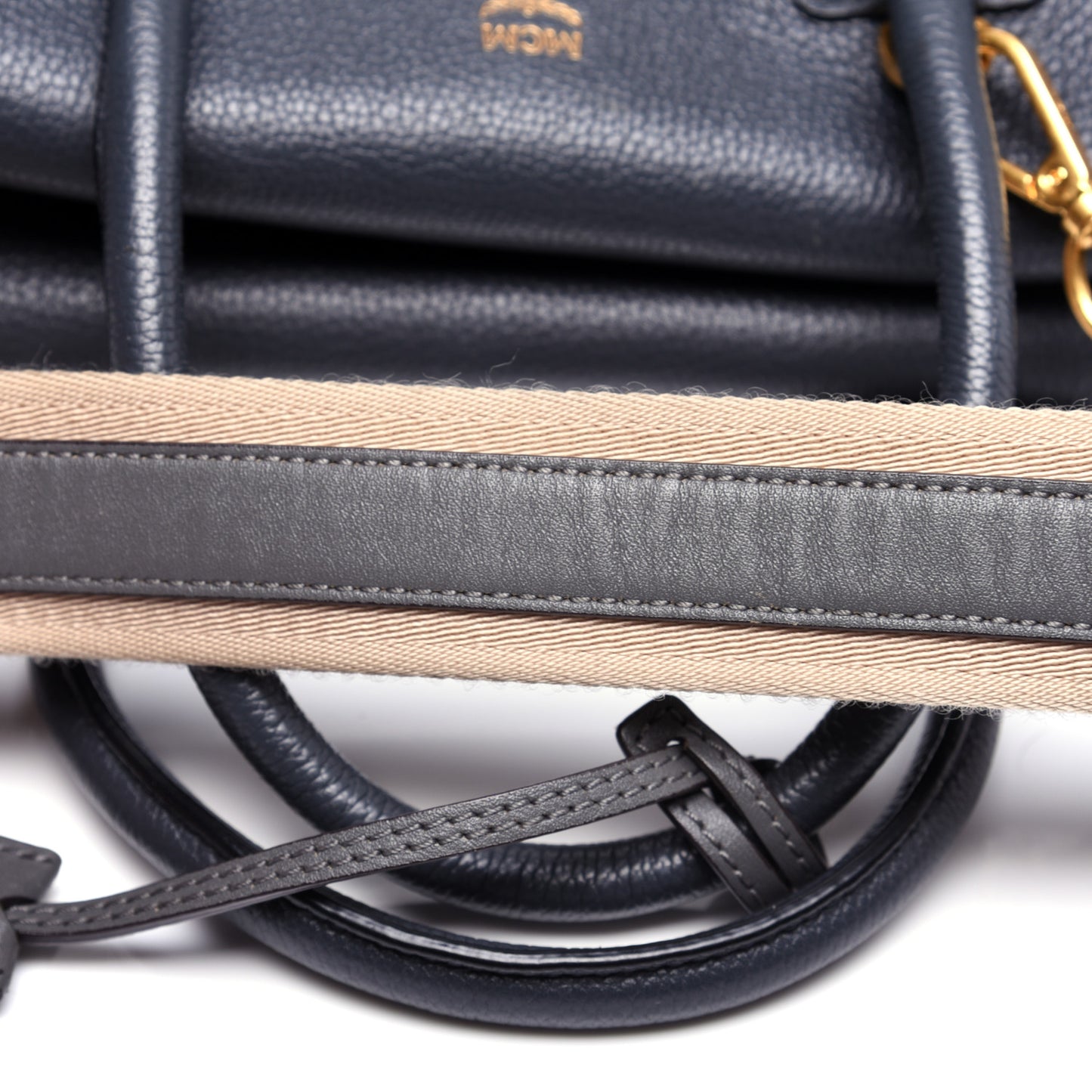 Grained Calfskin Medium Milla Tote Phantom Grey