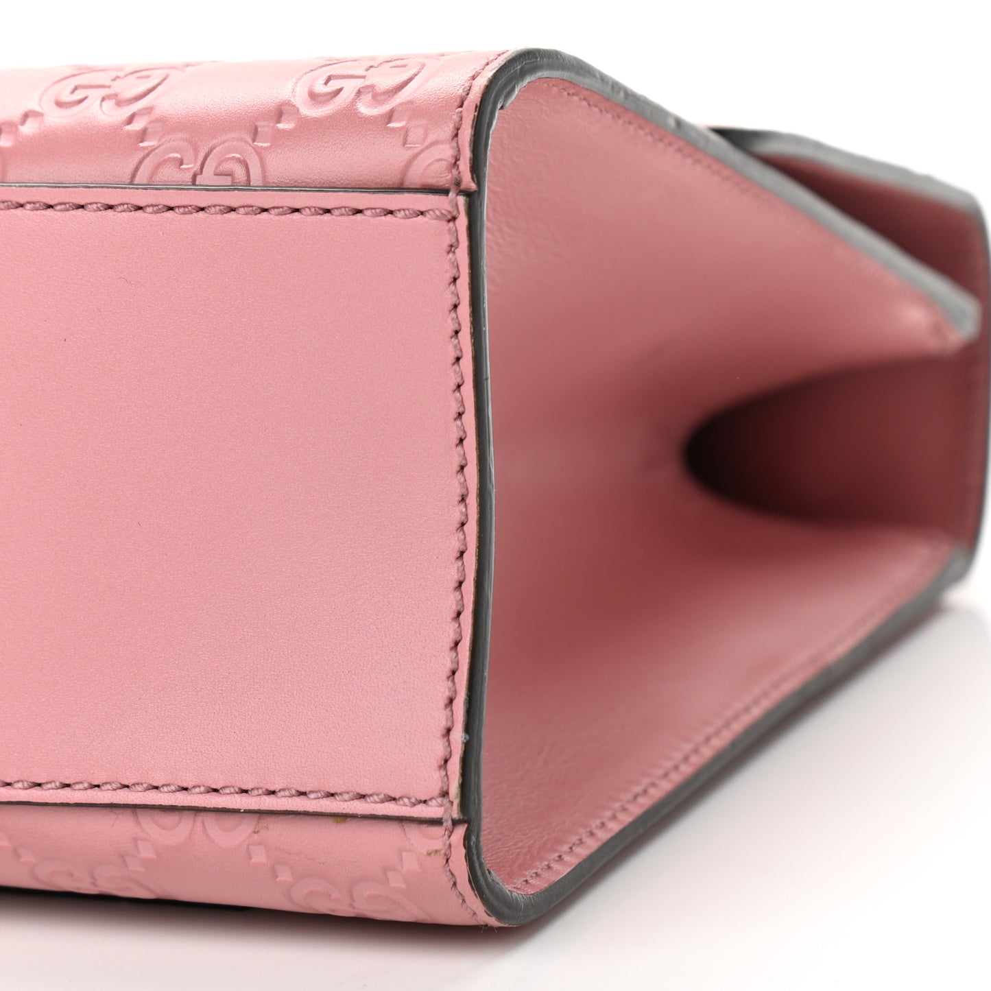 Guccissima Signature Medium Padlock Shoulder Bag Rose Baby Candy