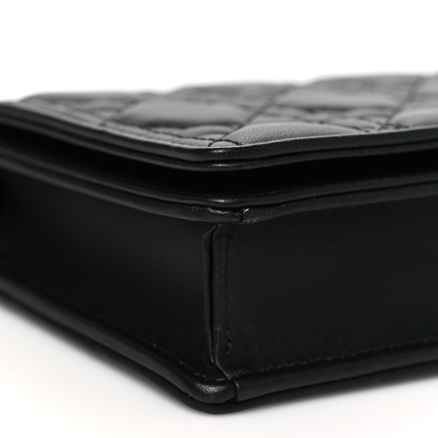 Lambskin Cannage Lady Dior Pouch Black