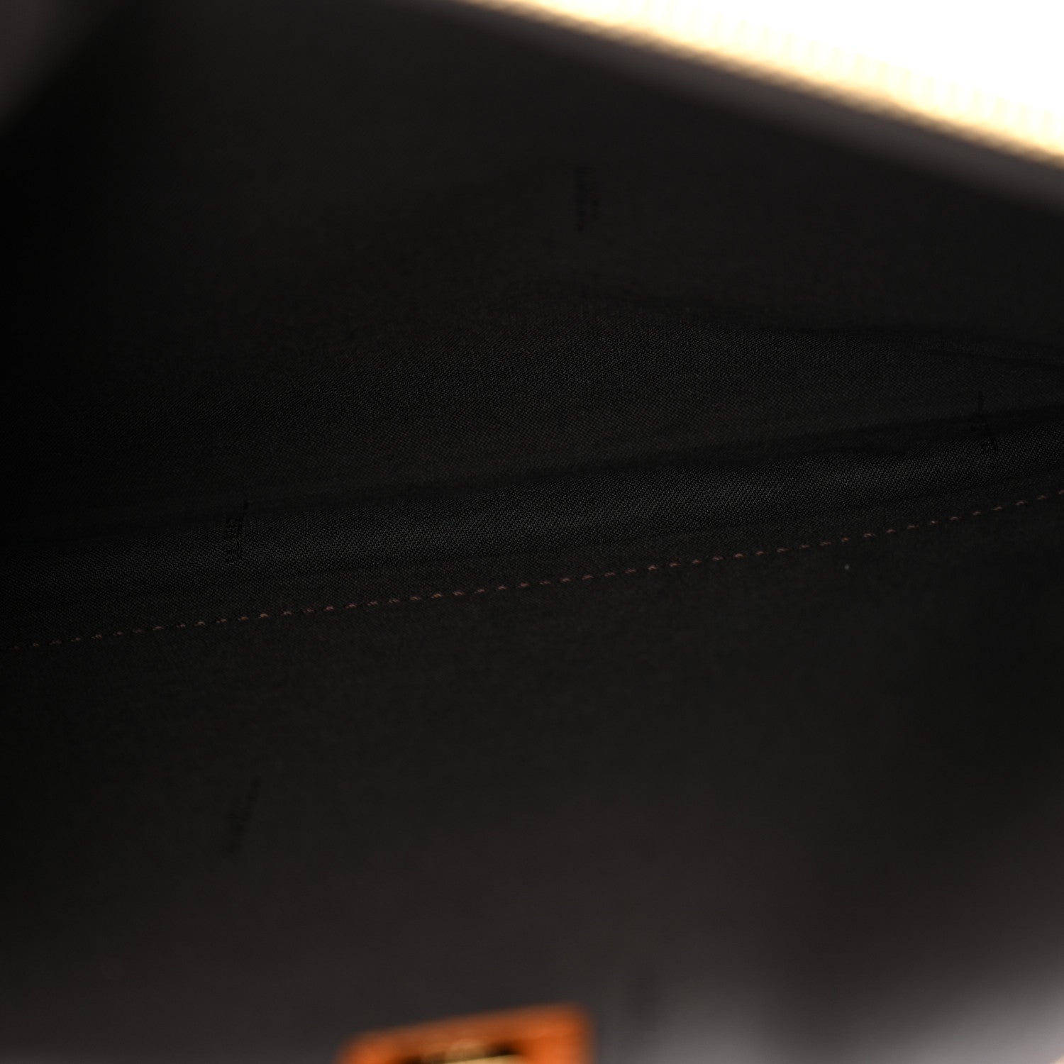 Fendi Vitello King Logo Embossed Large Flat Pouch Cuoio 5 of 7