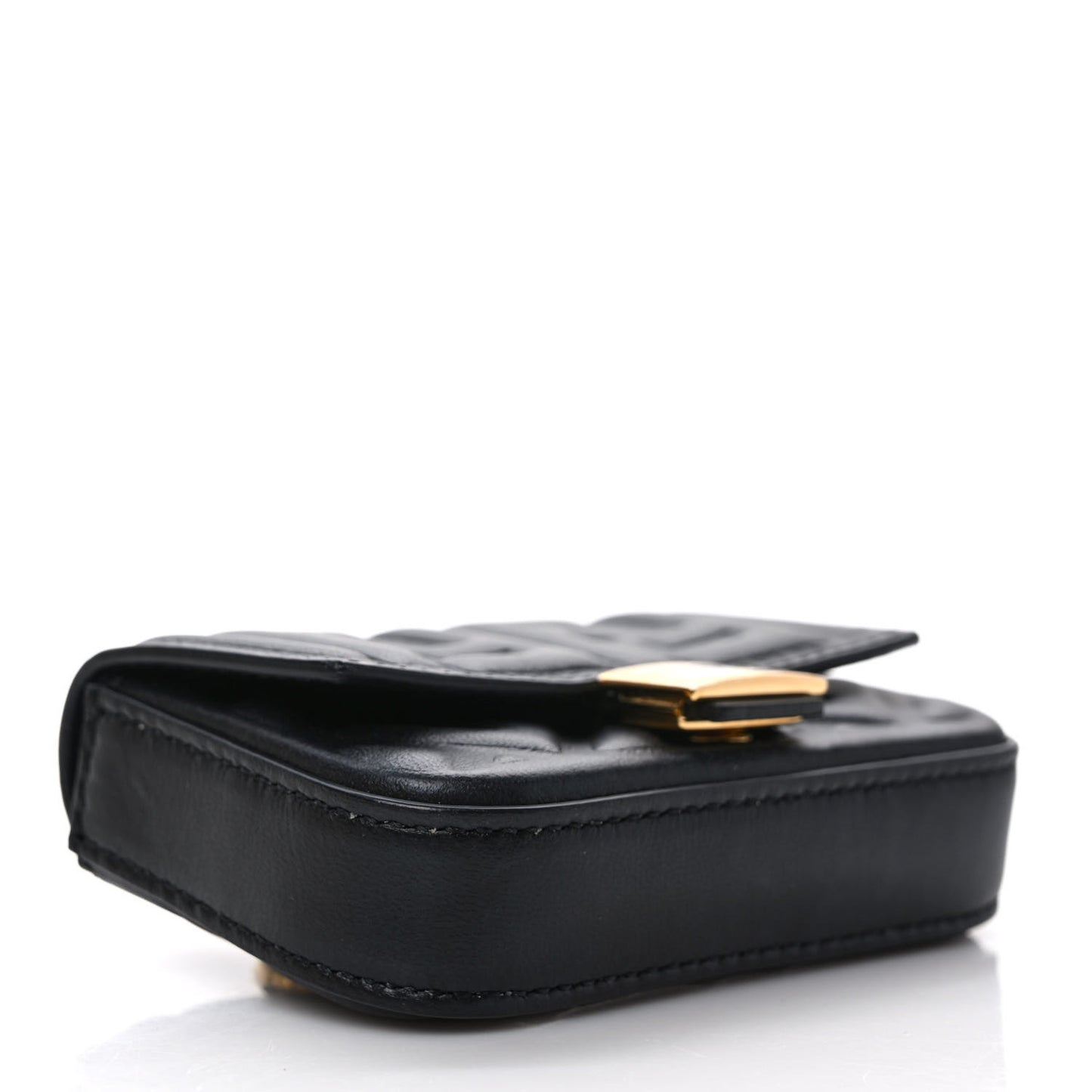 Nappa Matisse FF Embossed Nano Baguette Charm Black