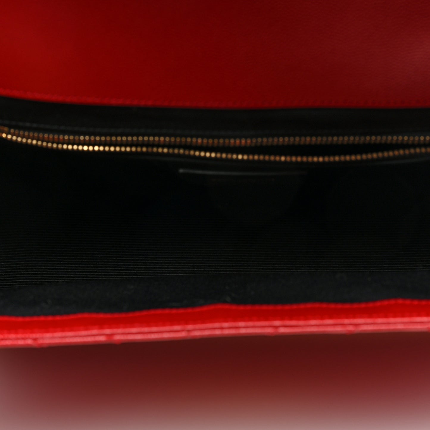 Grain De Poudre Matelasse Chevron Large Monogram Satchel Lipstick Red