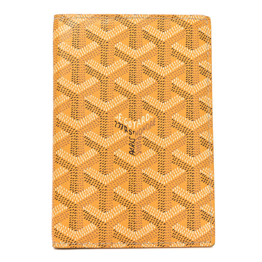 Goyardine Passport Wallet Yellow