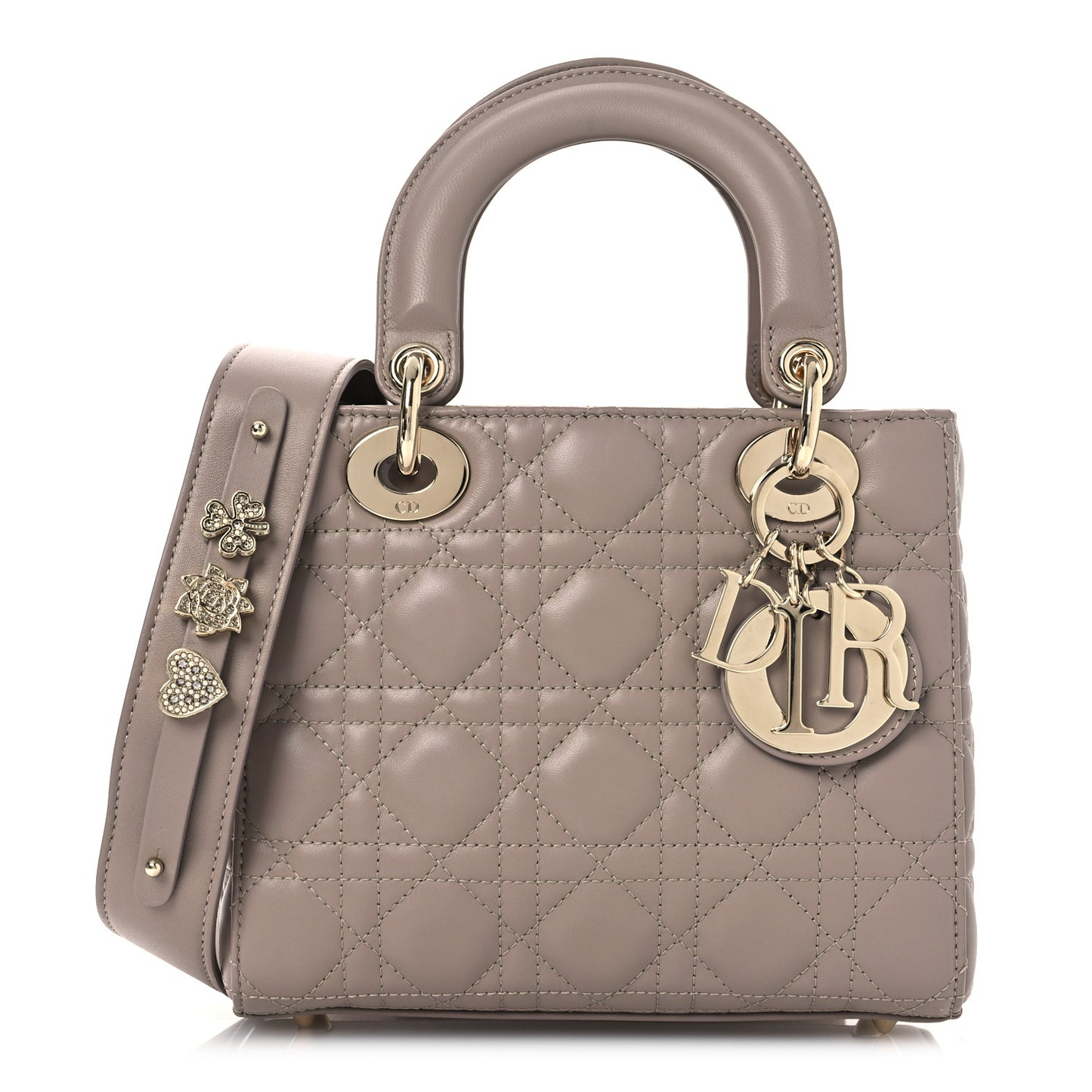 Lambskin Cannage Small My ABCDior Lady Dior Taupe