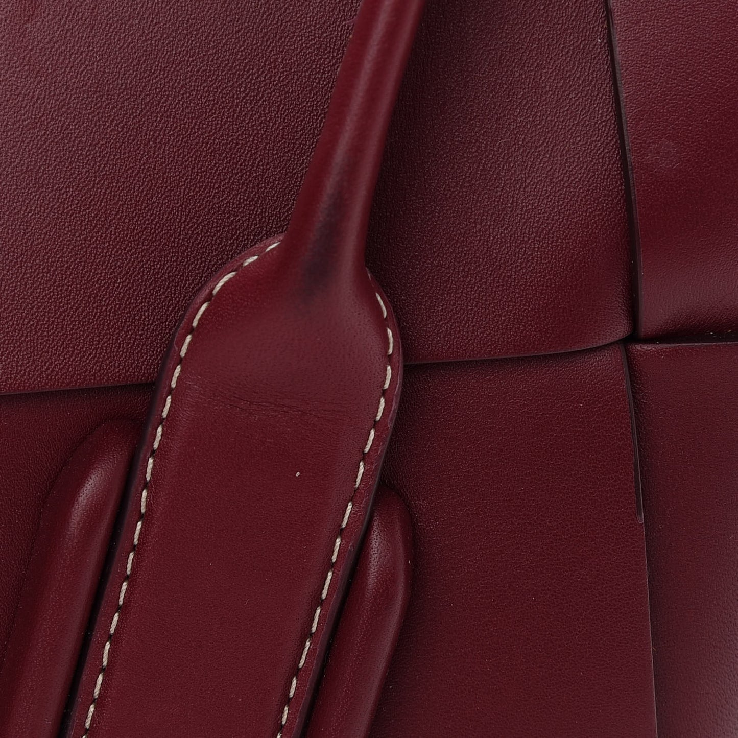 Calfskin Mini Maxi Intrecciato Arco Burgundy