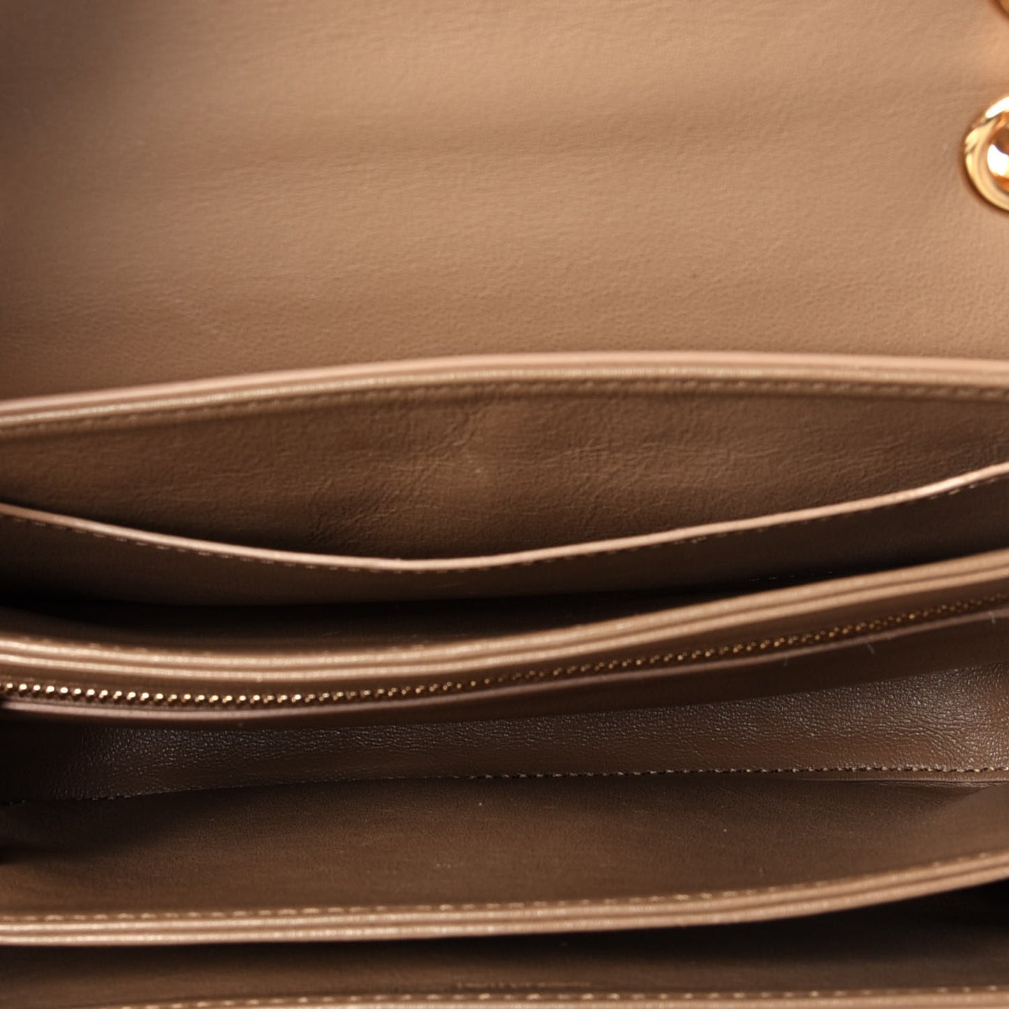 Shiny Calfskin Medium C Bag Light Camel