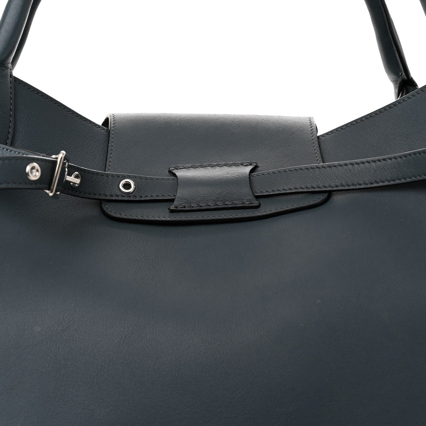 Supple Grained Calfskin Medium Big Bag Slate
