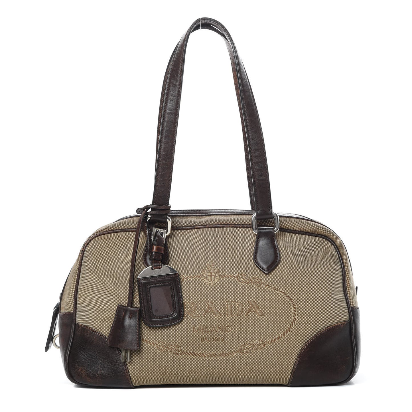 Jacquard Logo Bauletto Corda Bruciato