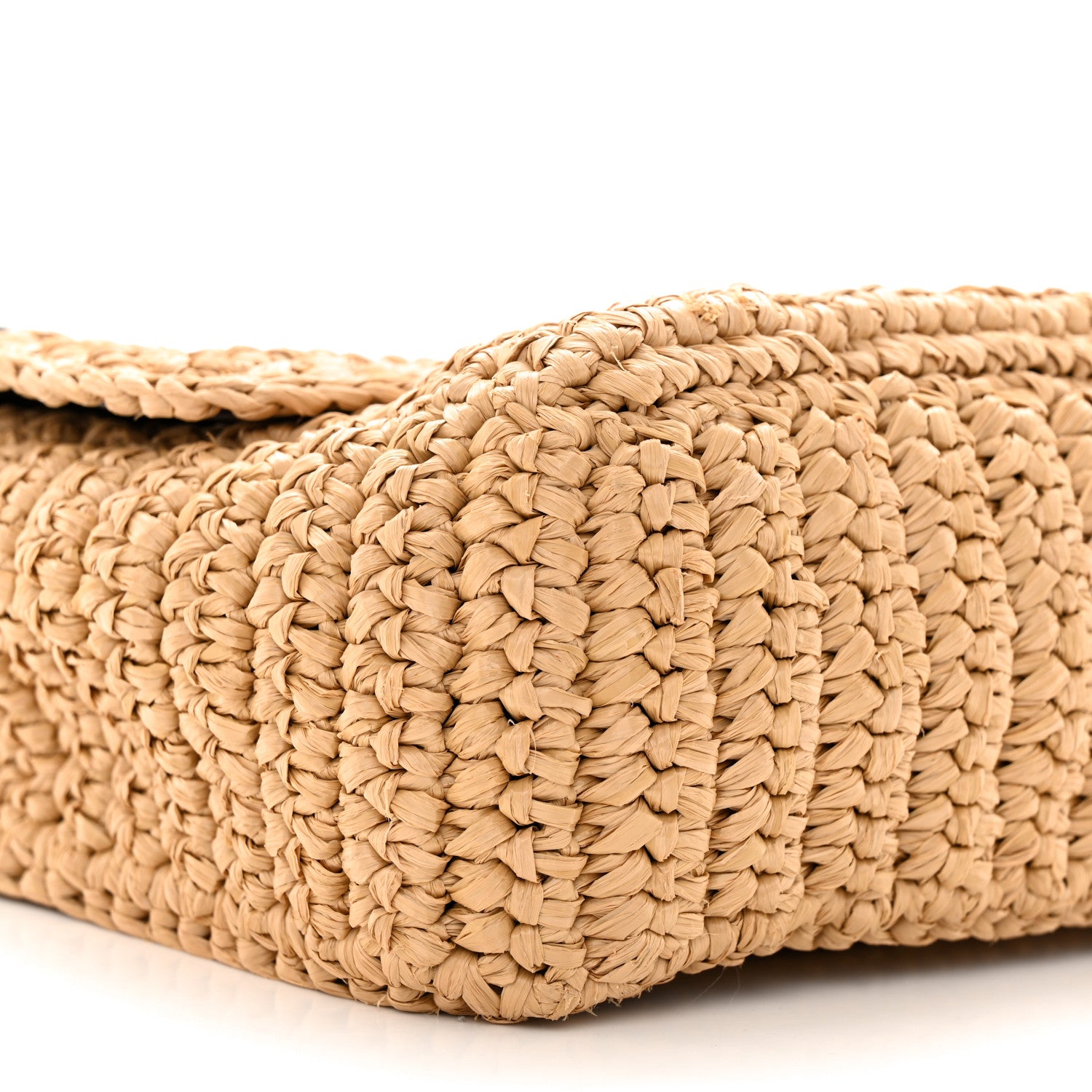 Saint Laurent Raffia Calfskin Monogram Medium Niki Chain Satchel Natural 10 of 18