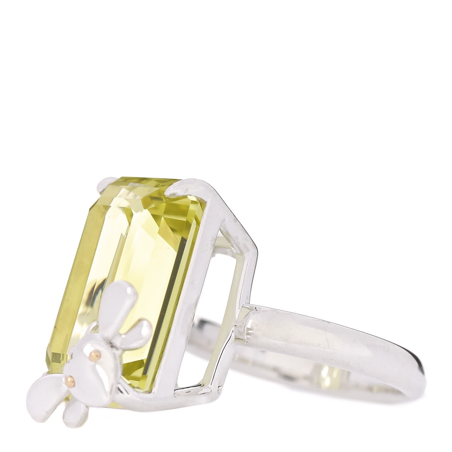 Tiffany Sterling Silver 18K Yellow Gold Quartz Return to Tiffany Love Bugs Bee Ring 54 7 3 of 5