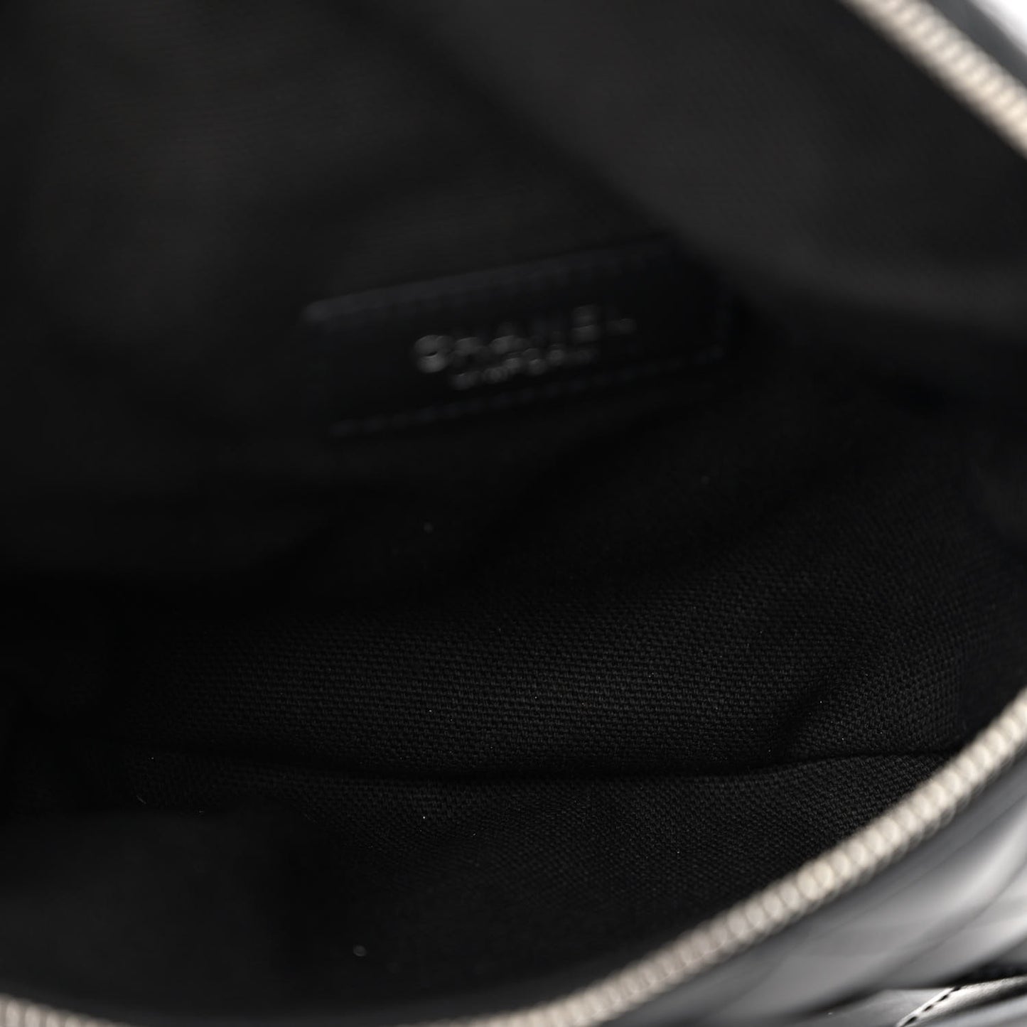 Calfskin Quilted Waist Belt Bag Black