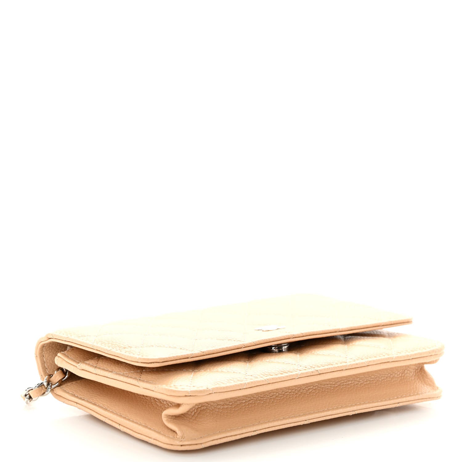 Chanel Caviar Quilted Wallet On Chain WOC Beige 4 of 11